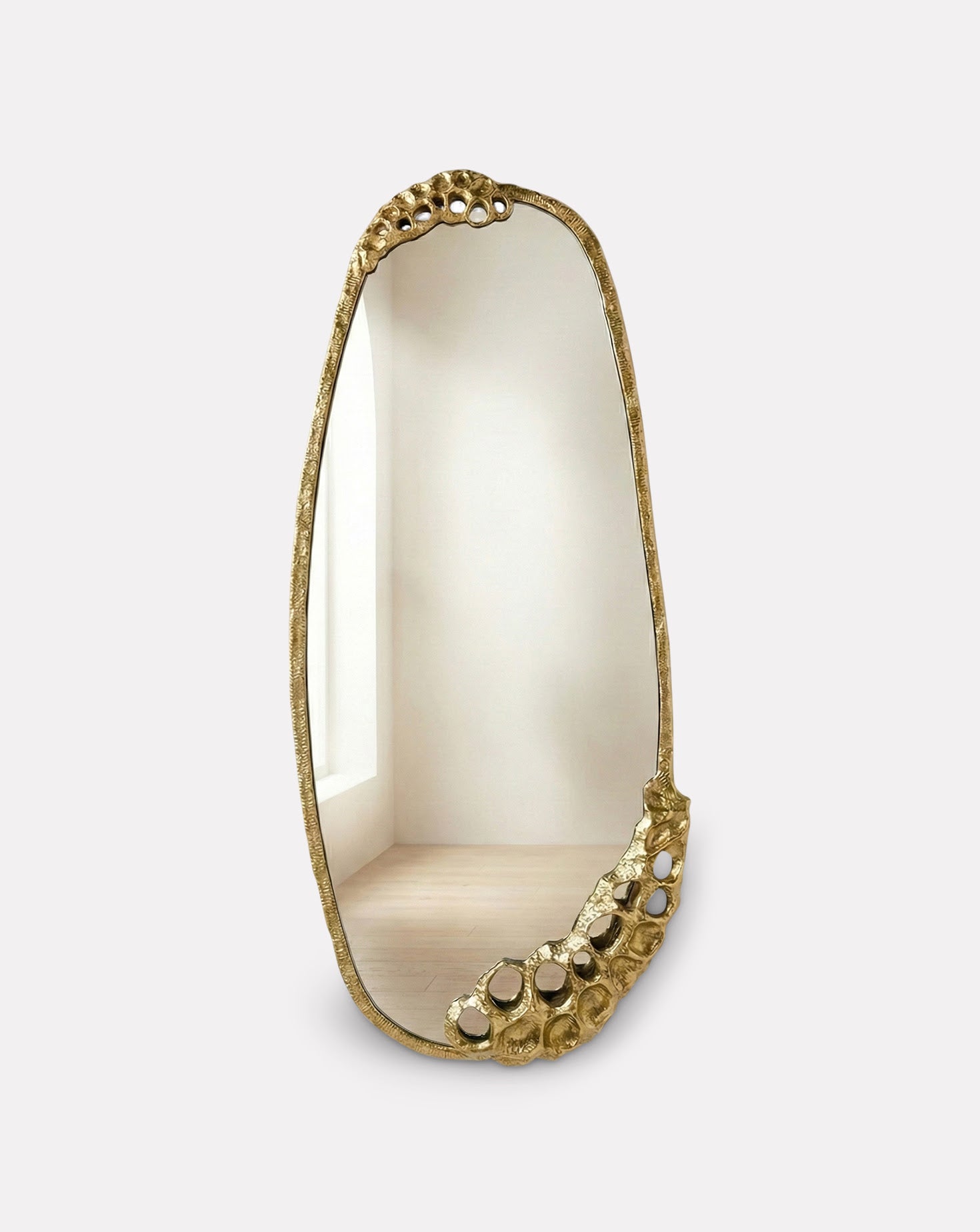 Lotus Brass and Gris Mirror