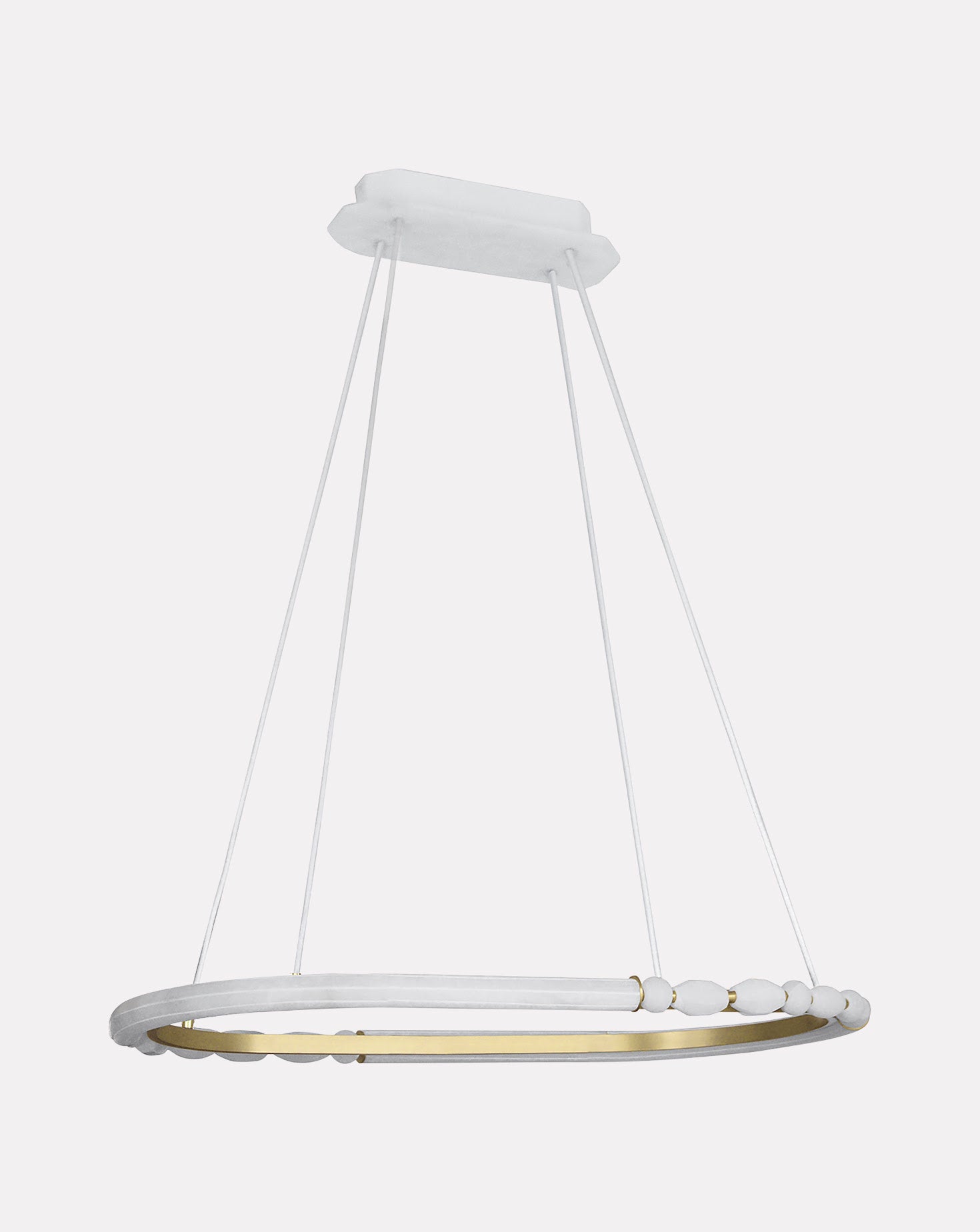 Pearl Satin Brass Chandelier
