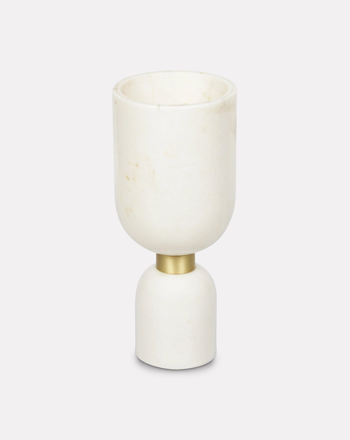 Morbi Marble and Brass Vase