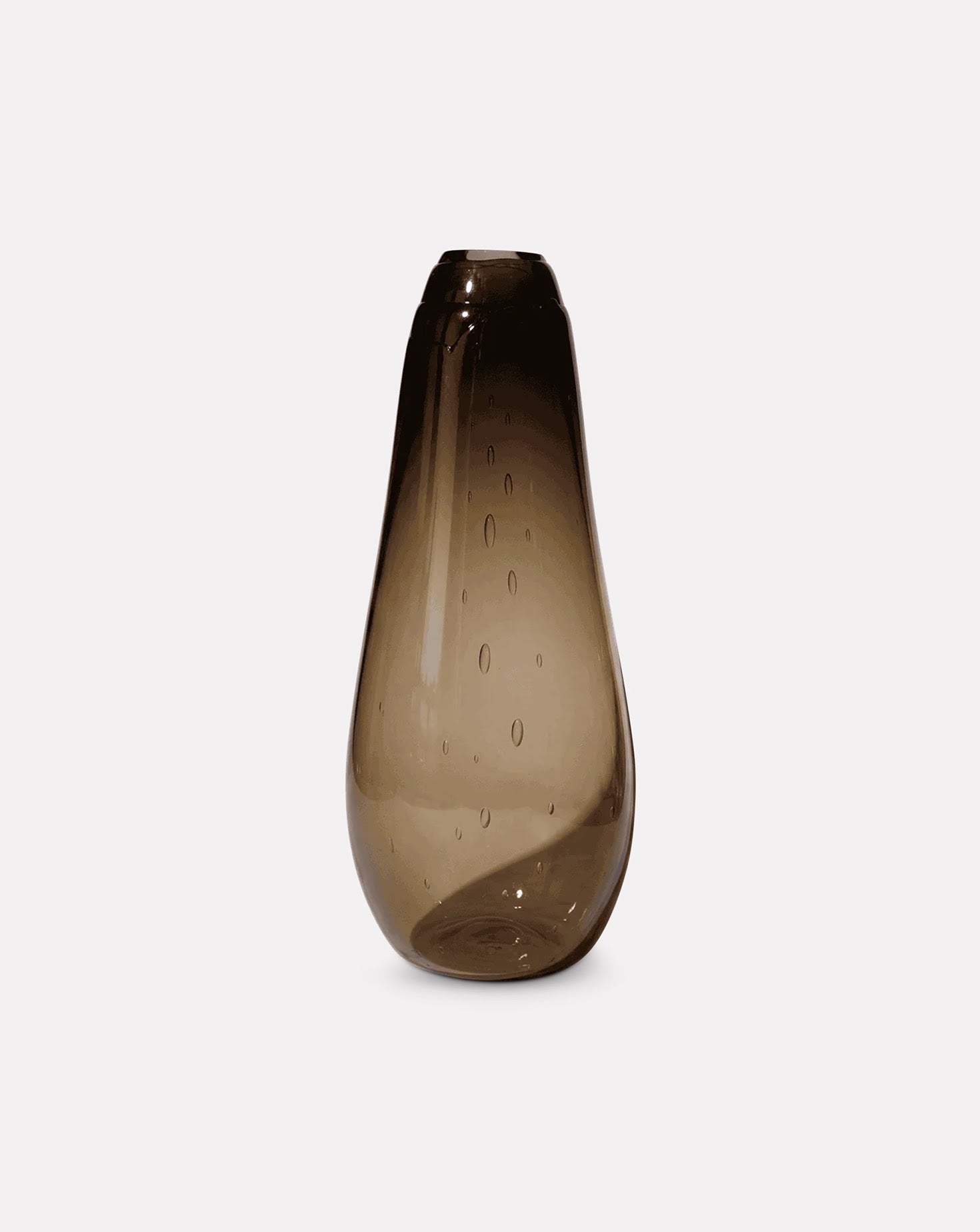 NODE Floorstanding Dark Topaz Glass Vase