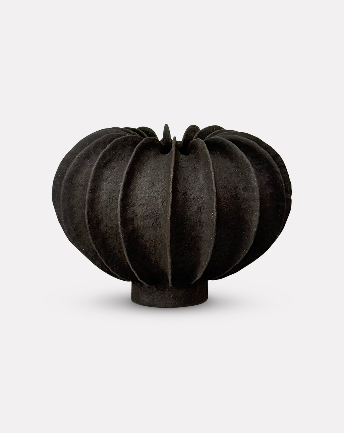 Organelle LII Ceramic Black Sculpture — cutout view