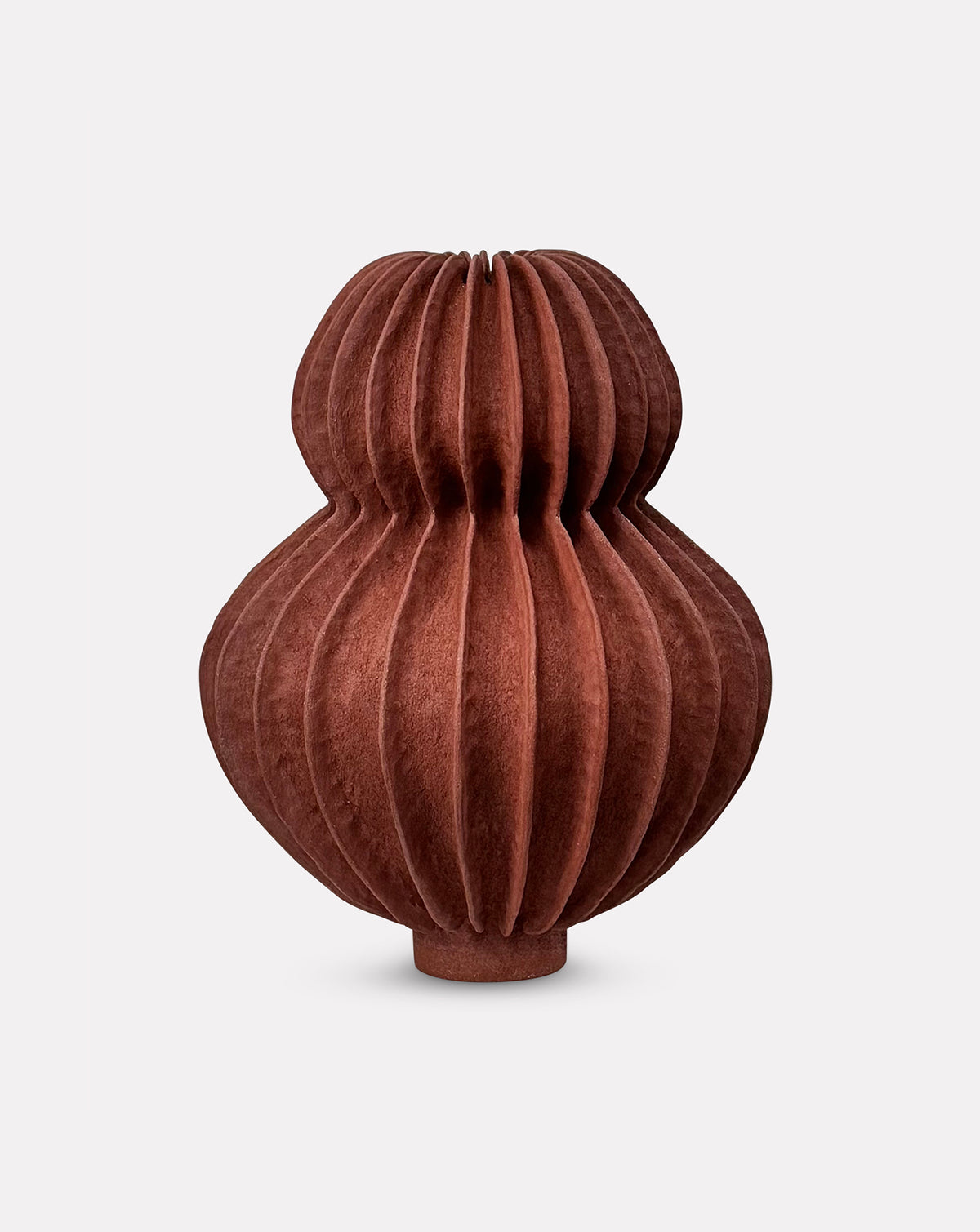 Organelle XLI Ceramic Red Sculpture — cutout view