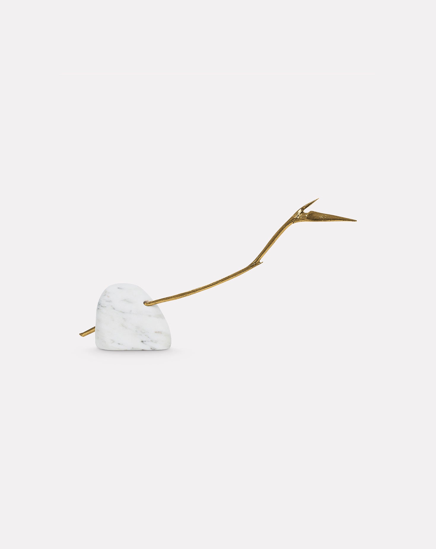 Pétrea I Marble and Brass Sculpture
