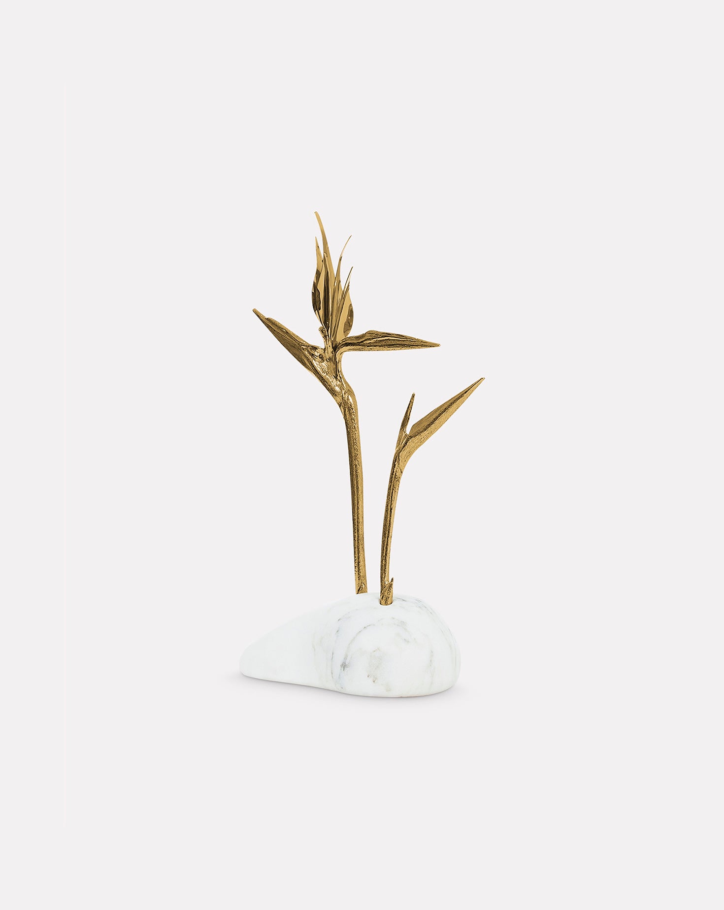 Pétrea III Marble and Brass Sculpture