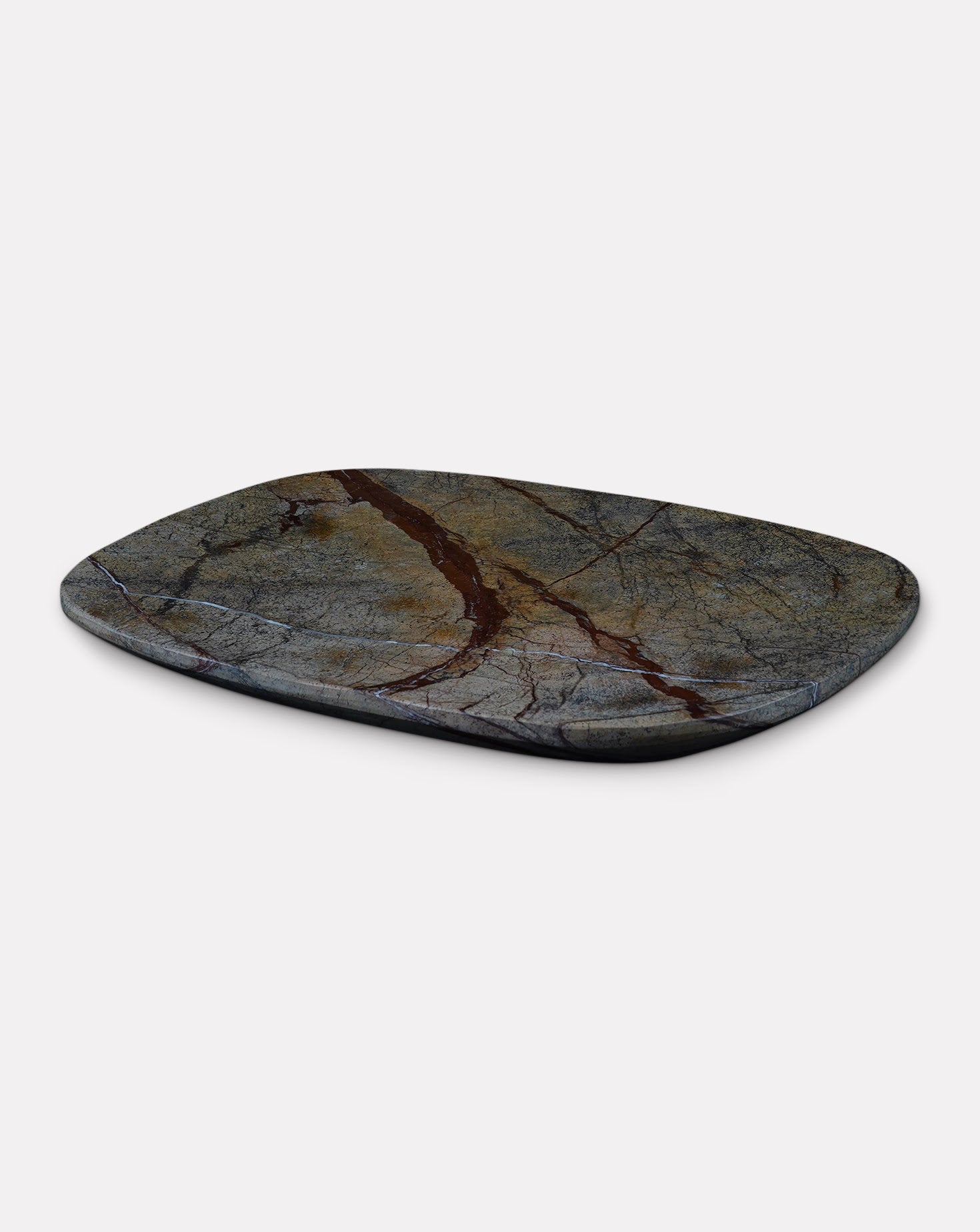 Reva Platter Marble Brown Sets of 3