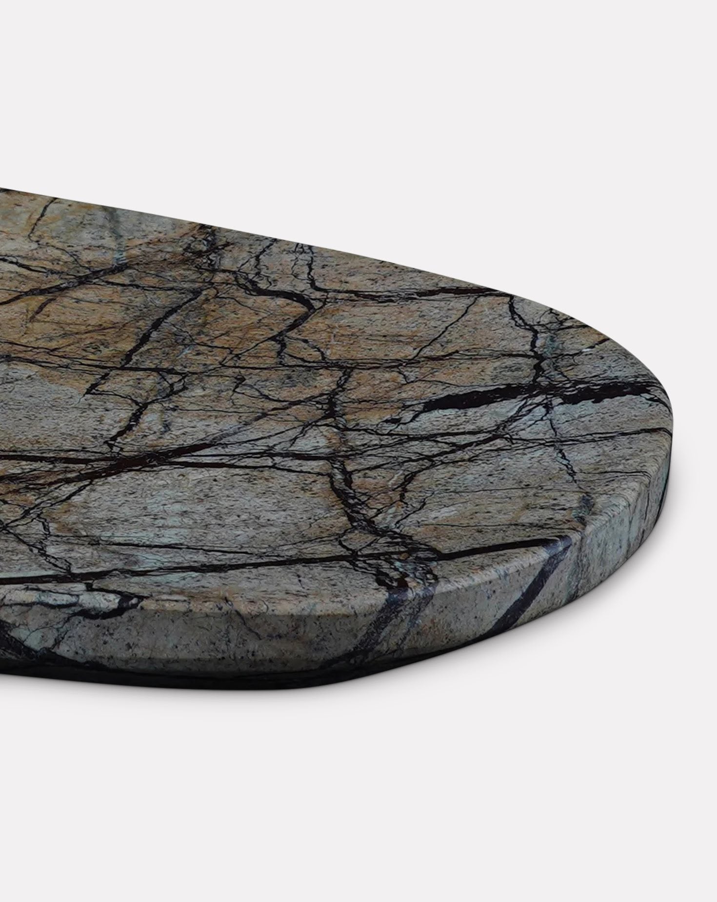 Reva Platter Marble Brown Sets of 3