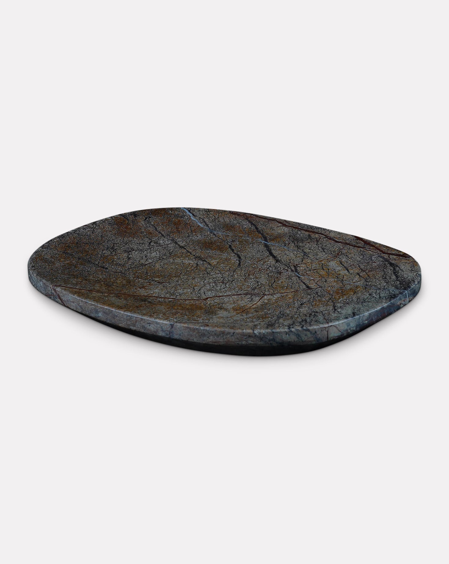 Reva Platter Marble Brown Sets of 3
