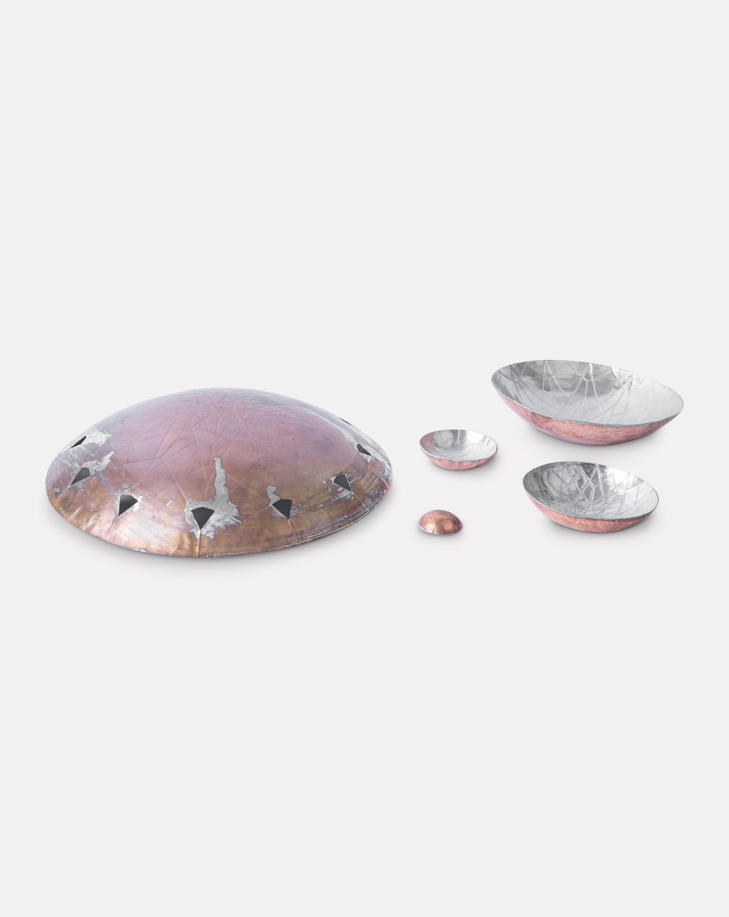 Saffar Metalware Copper Accent Bowl Set