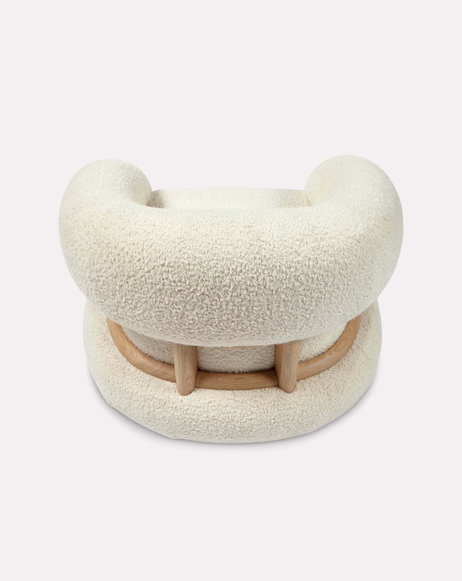 Sculptural Curved Oak Mistral Armchair