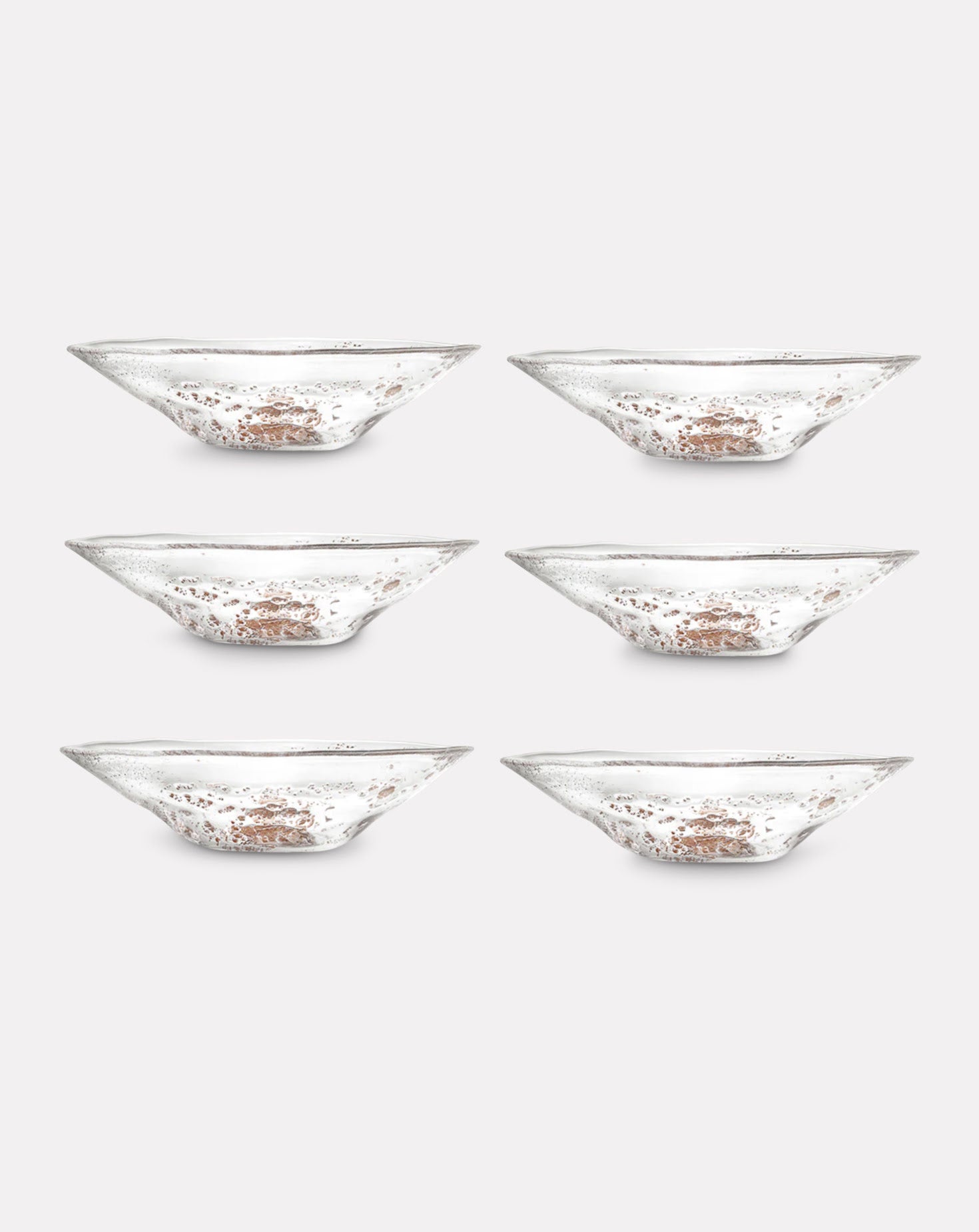 Set of 6 Fleck Gold Bowls