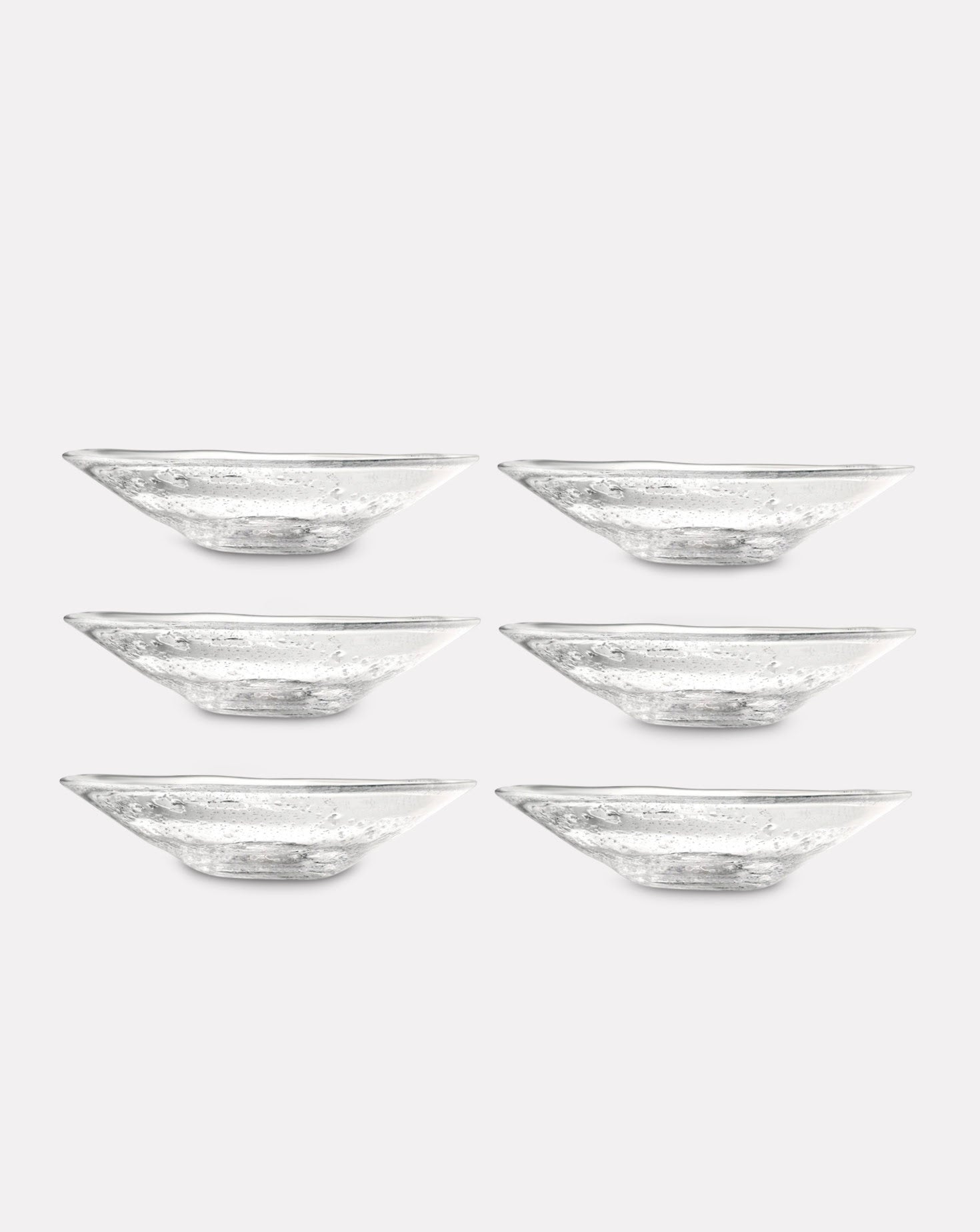 Set of 6 Fleck Silver Bowls
