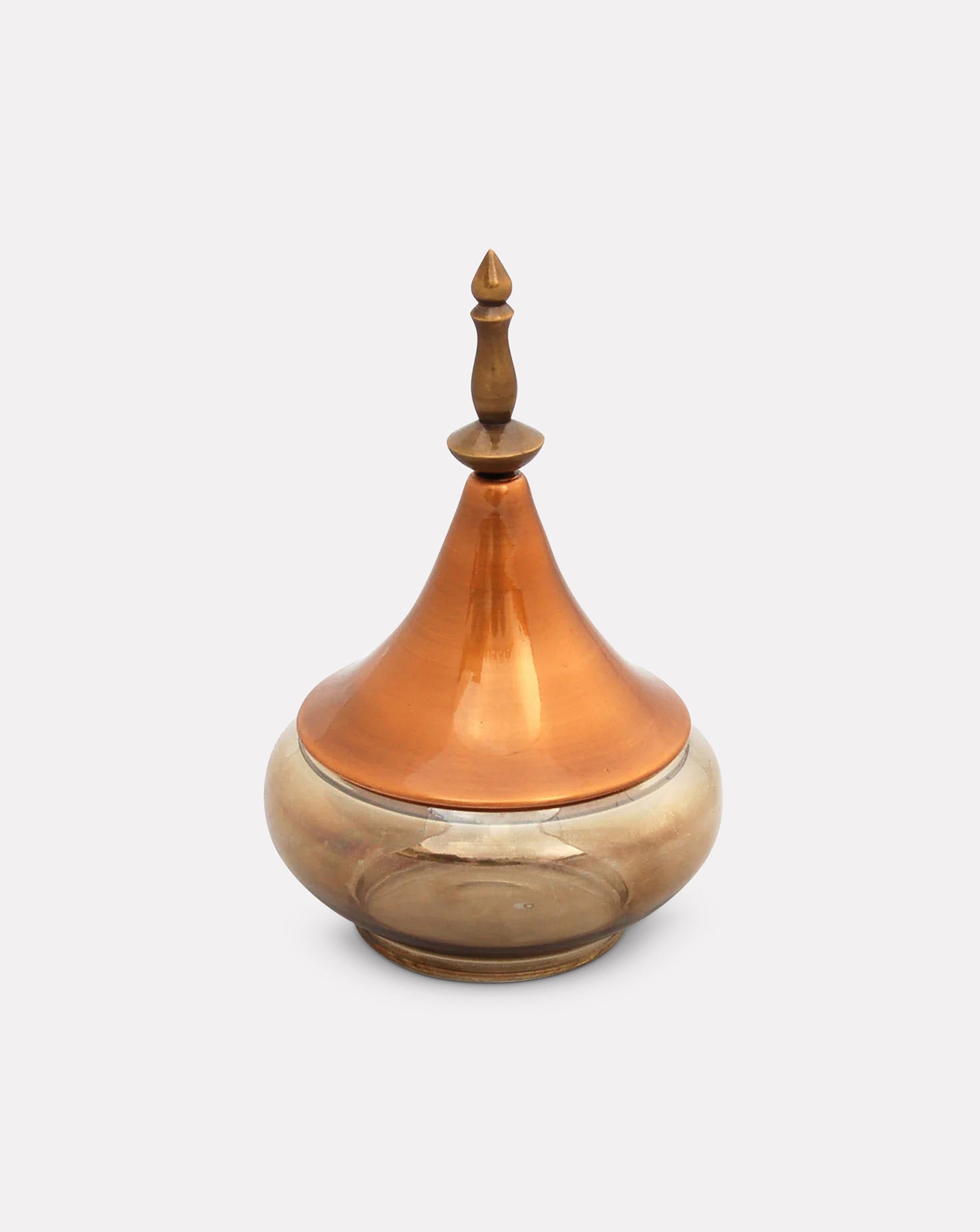 Spire Glass and Copper Jewel Vessel Sets of 3