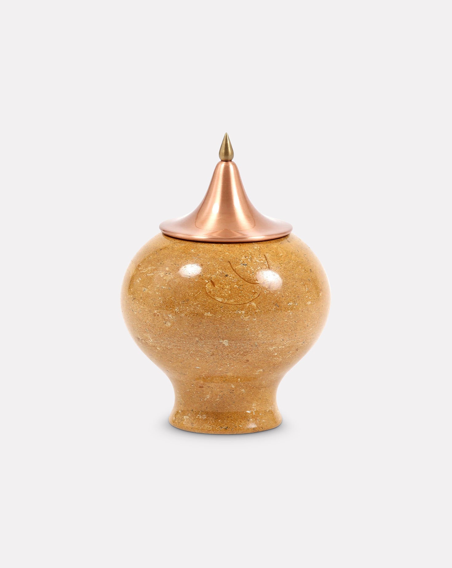 Spire Marble and Copper Yellow Vessel Sets of 4