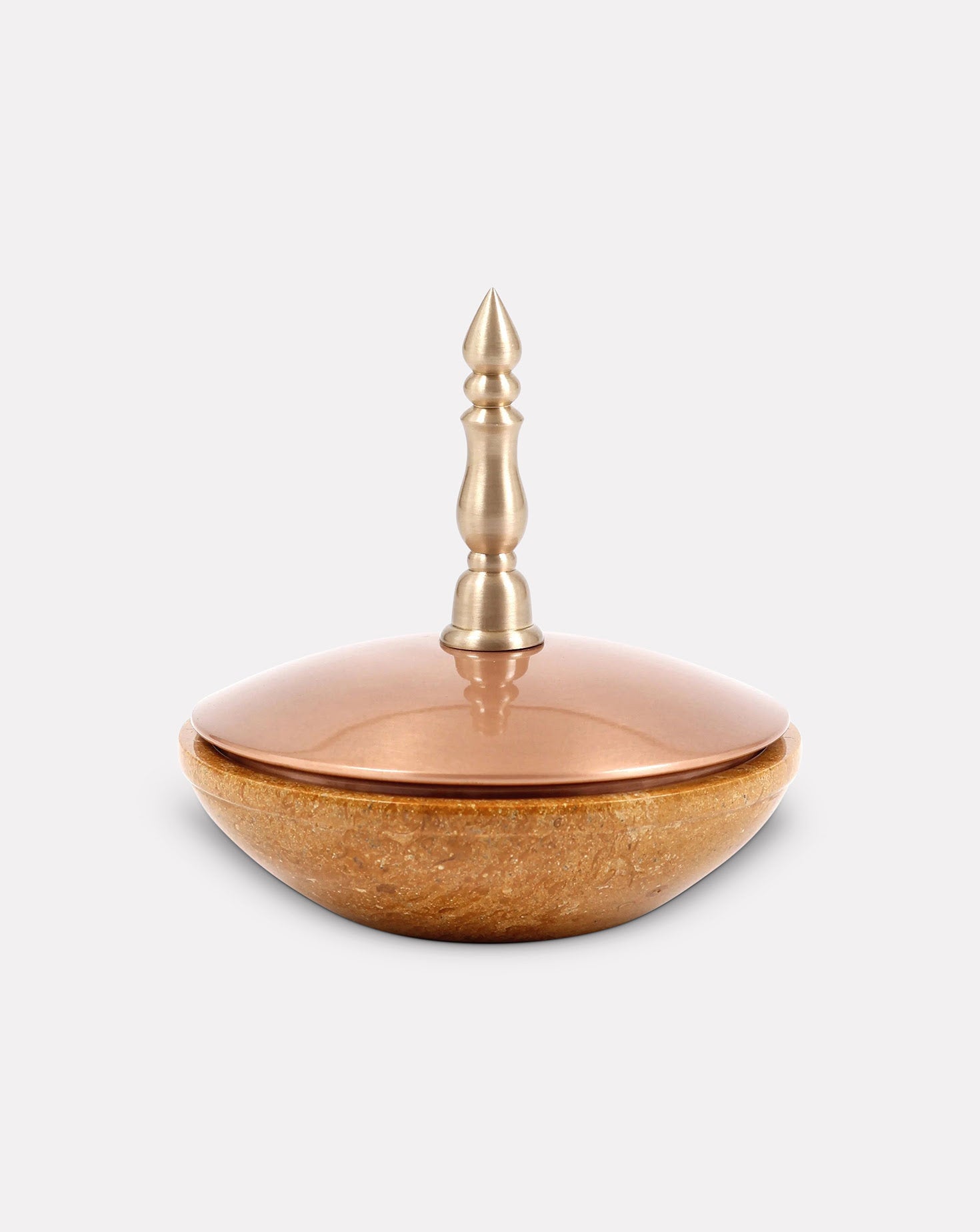 Spire Marble and Copper Yellow Vessel Sets of 4