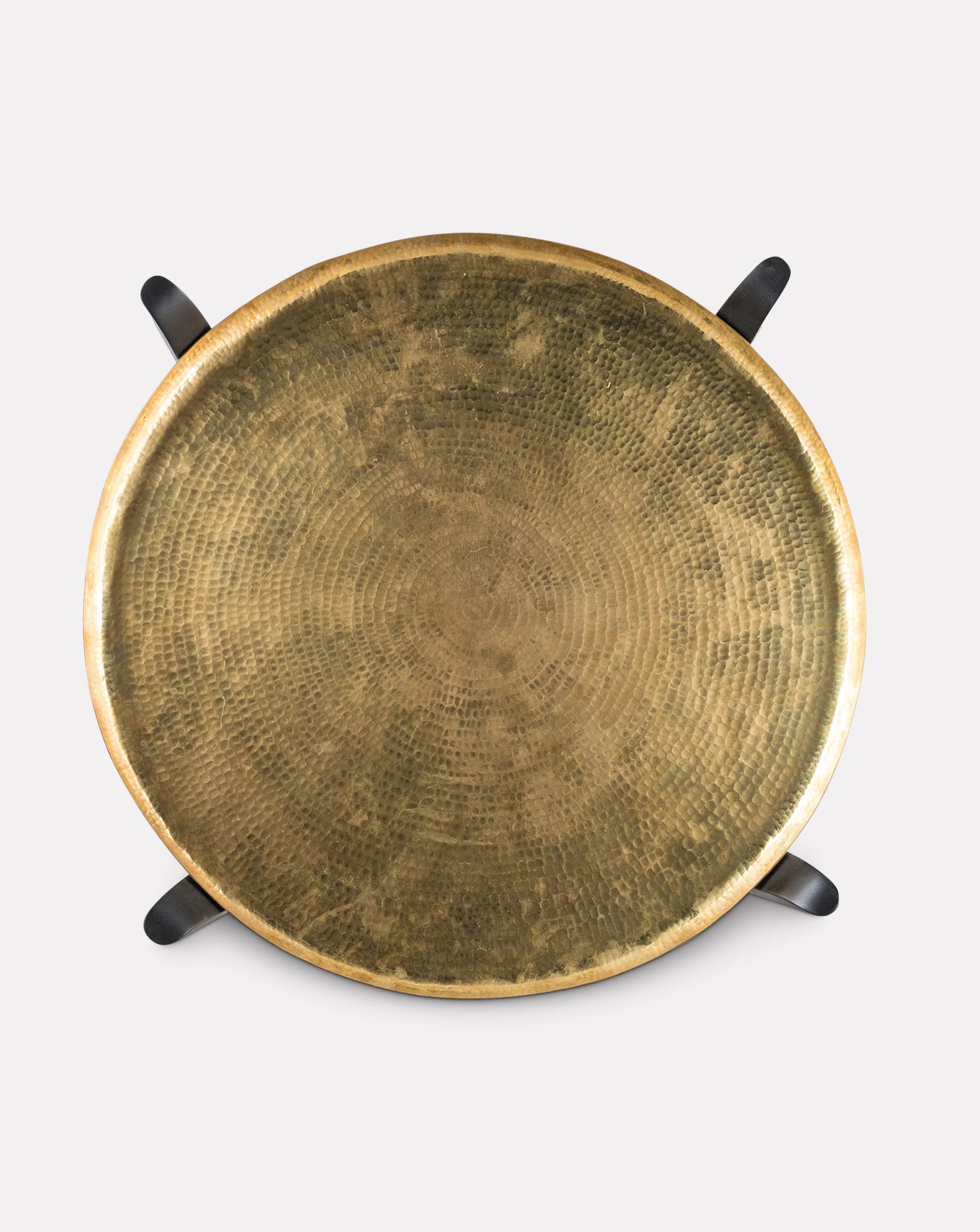 Thaali Brass and Wood Trolley Side Table