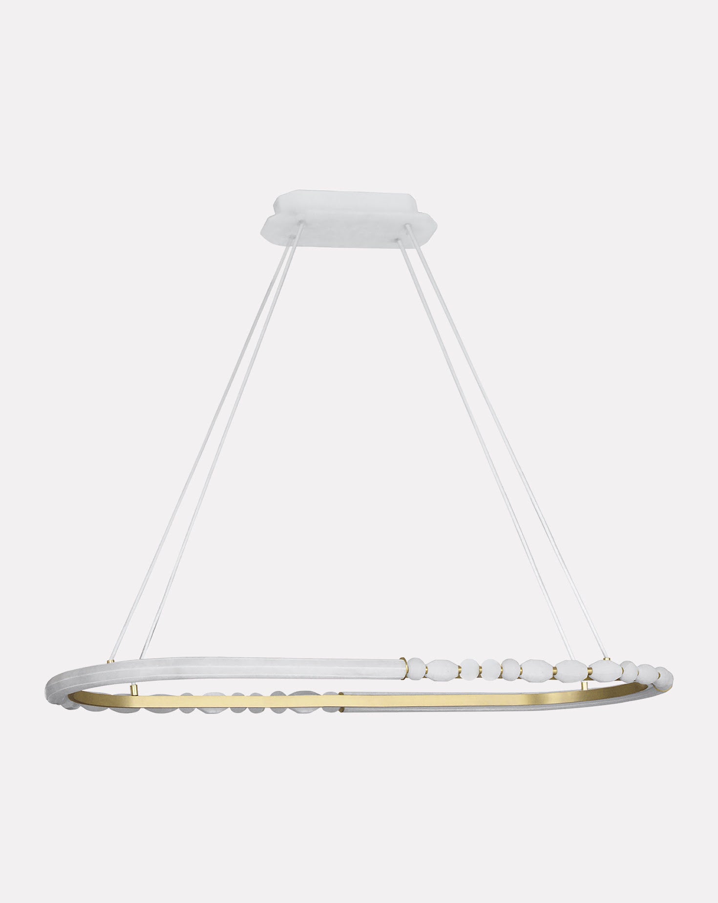 Pearl Satin Brass Chandelier