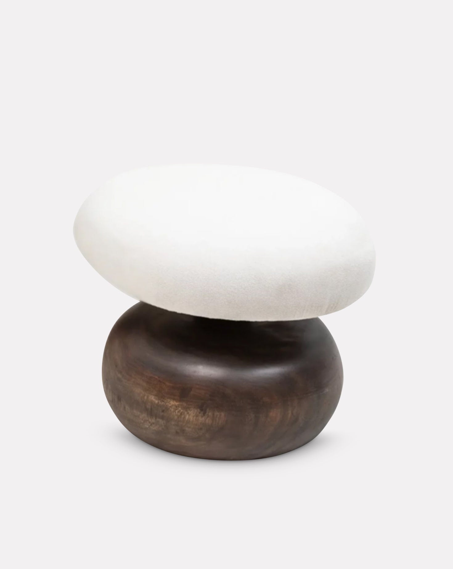Pebble Teak Wood Stool