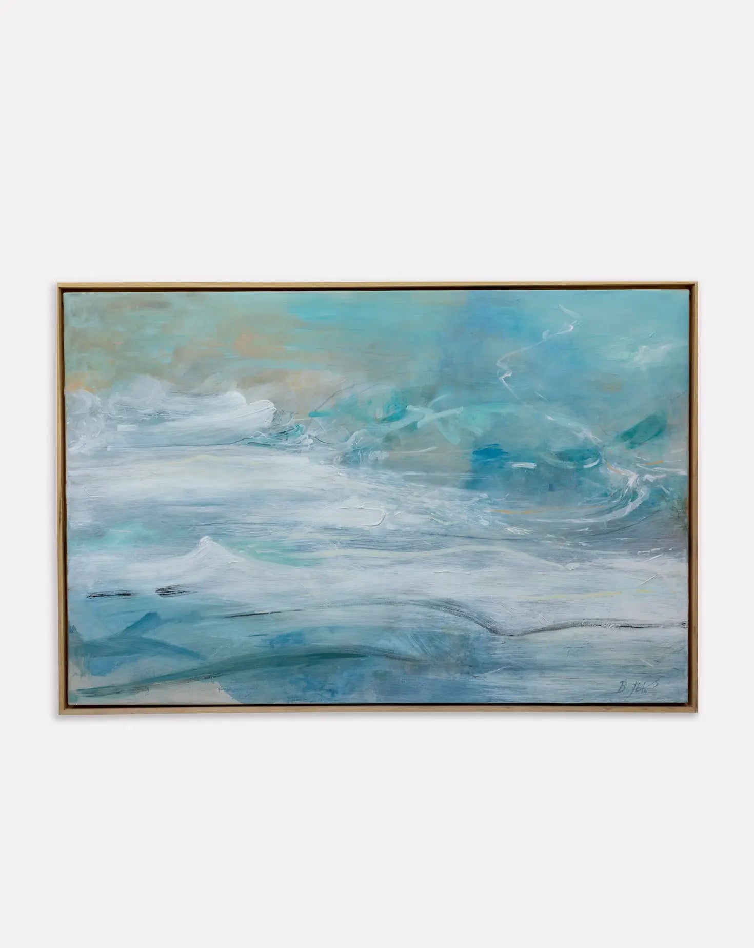 Emerald Sea Acrylic on SIlk Bob Aldous