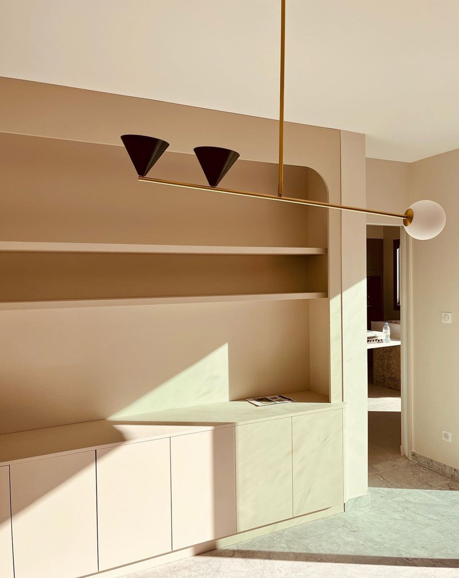 Balancing Variations Brass 1 Globe Pendant