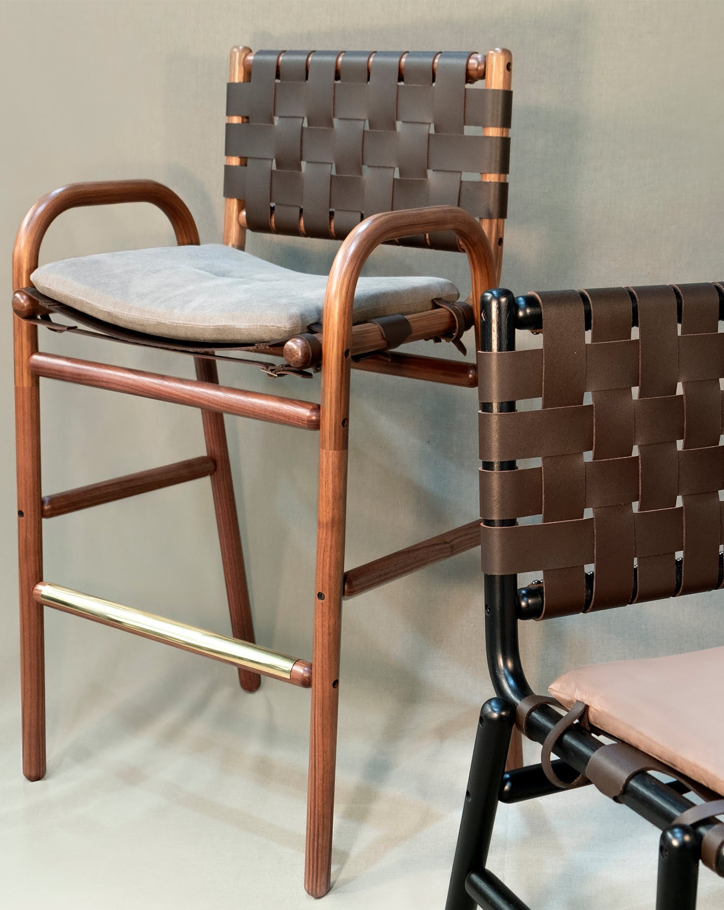 Albany Walnut Bar Chair