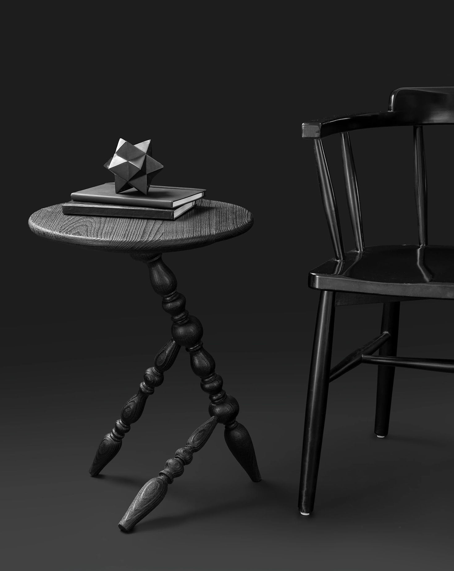 Annabelle Sculptural Beech Wood Side Table