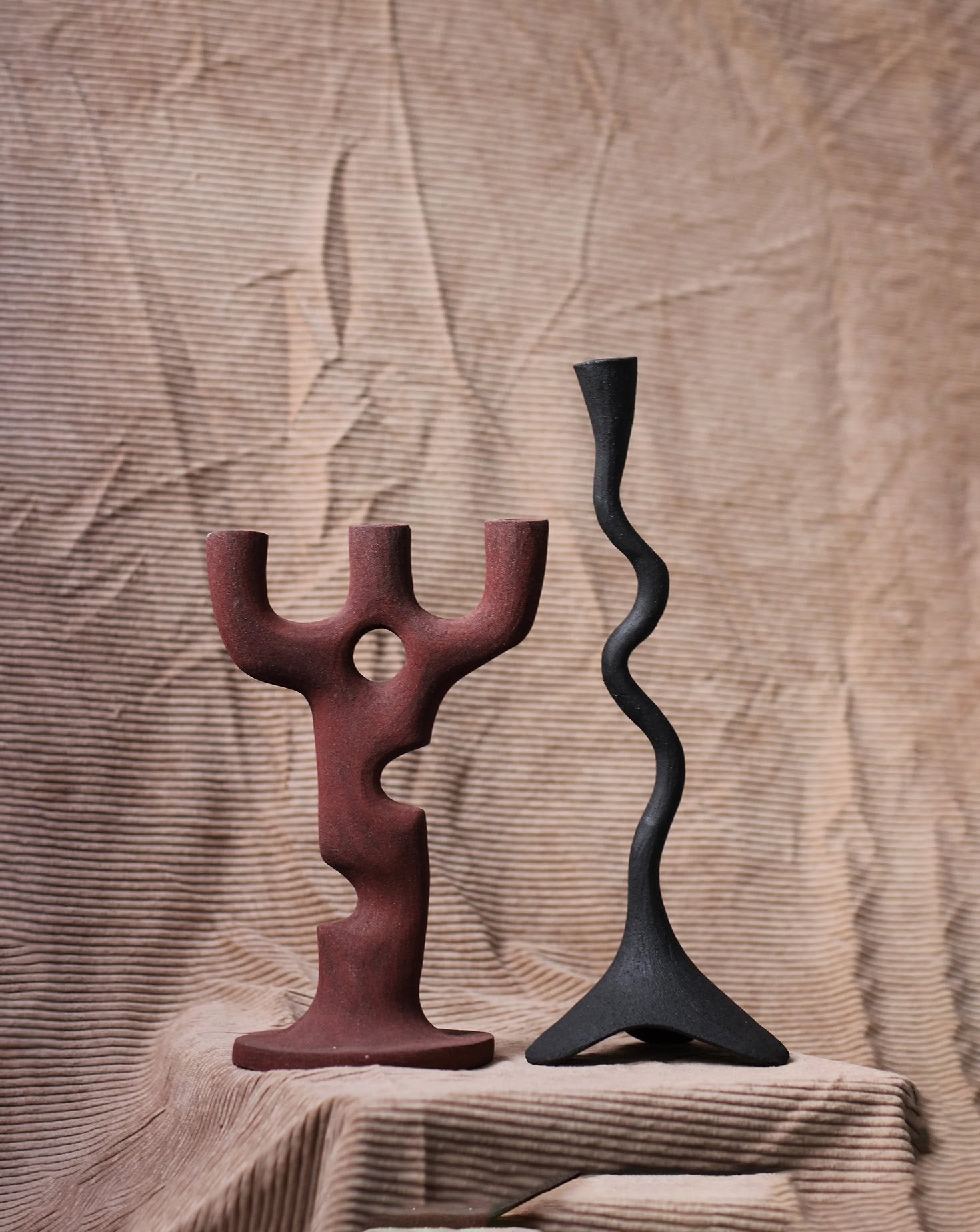 Augmin Red 3 Part Candle Stand