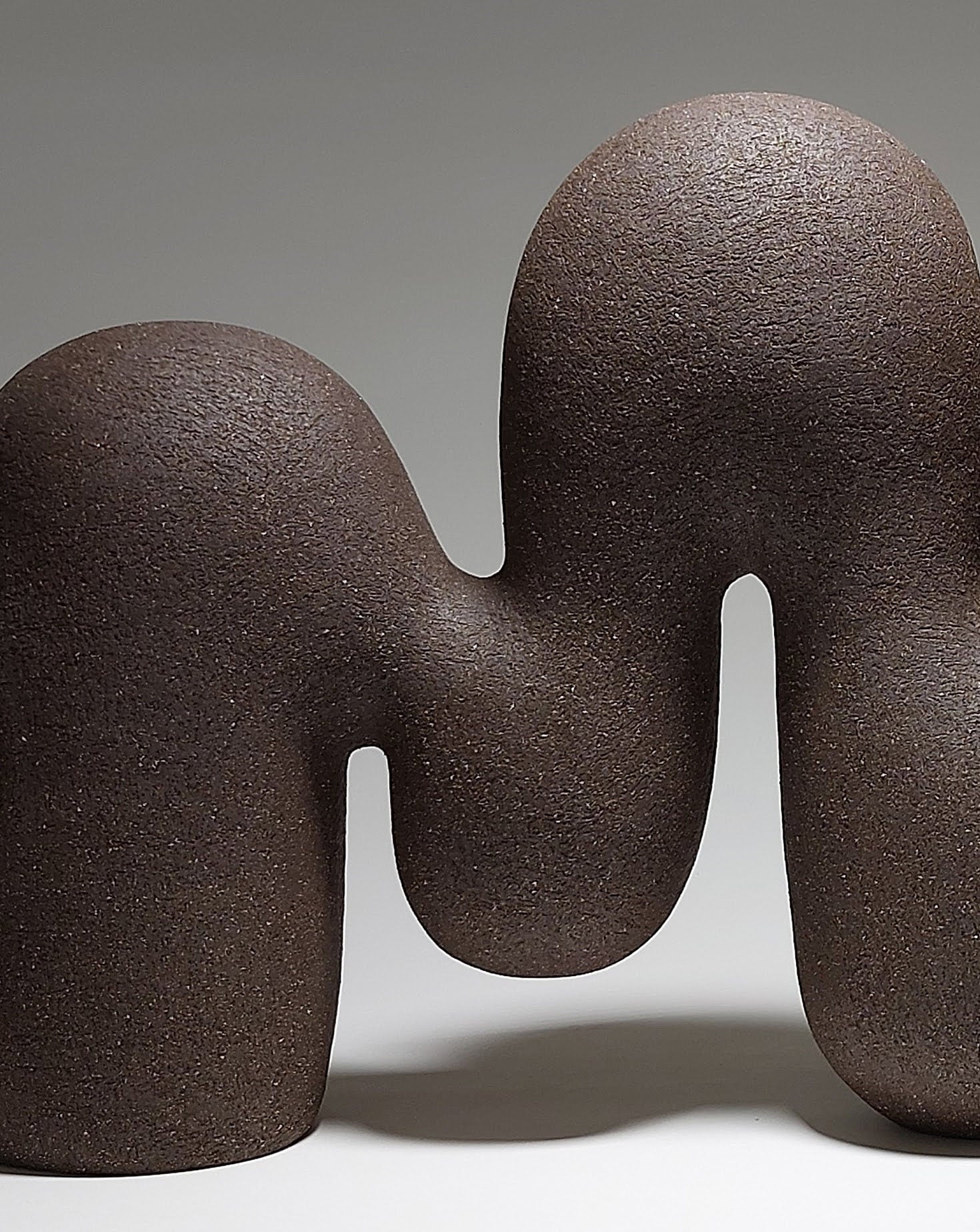 Lifted Flow Black Ceramic Sculpture
