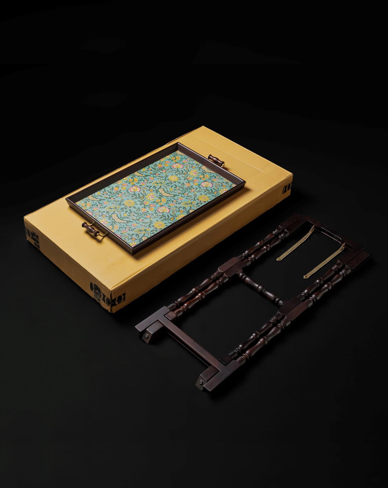 Booti Butler Brass Folding Tray Table