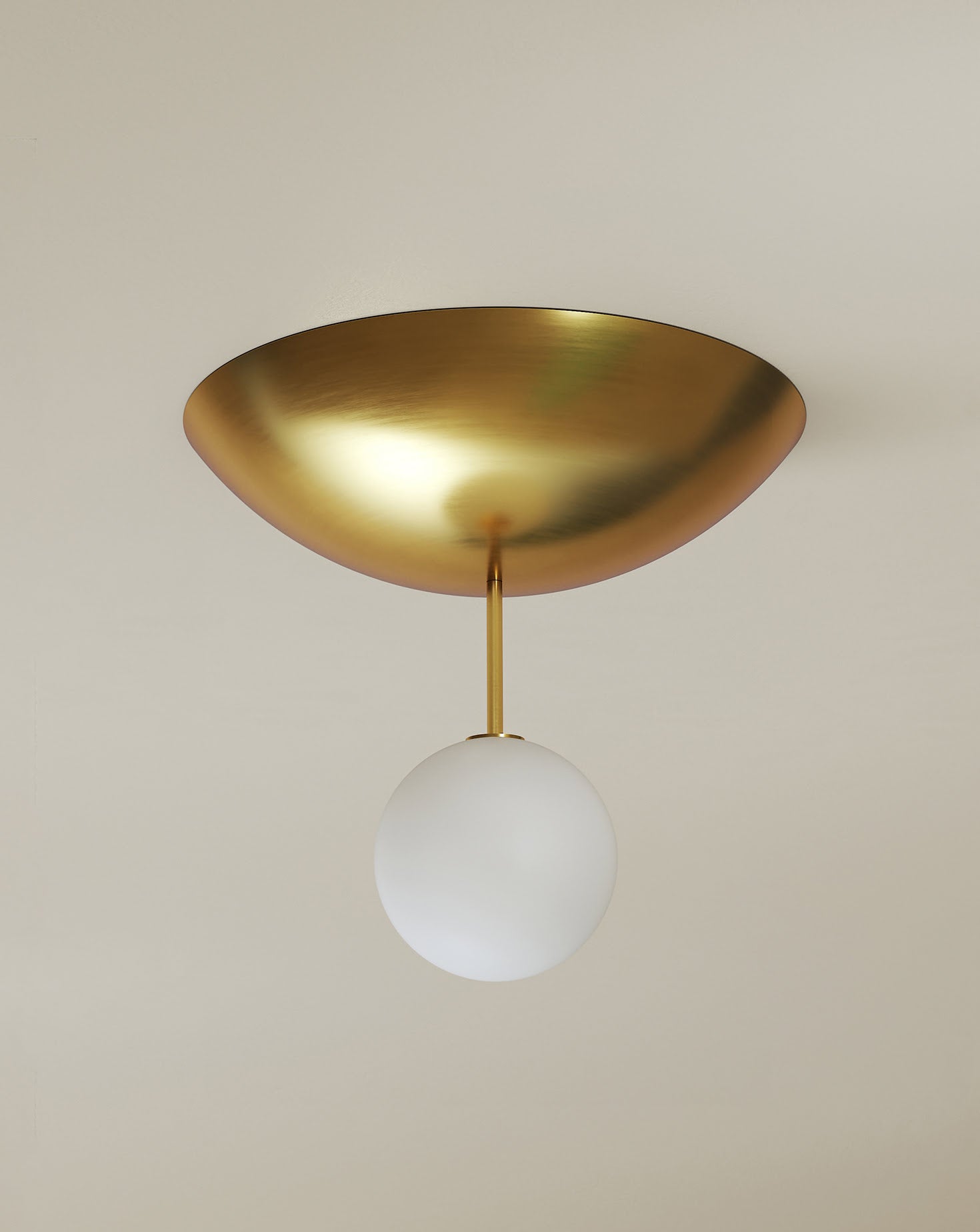 Up and Down Glass and Metal Pendant
