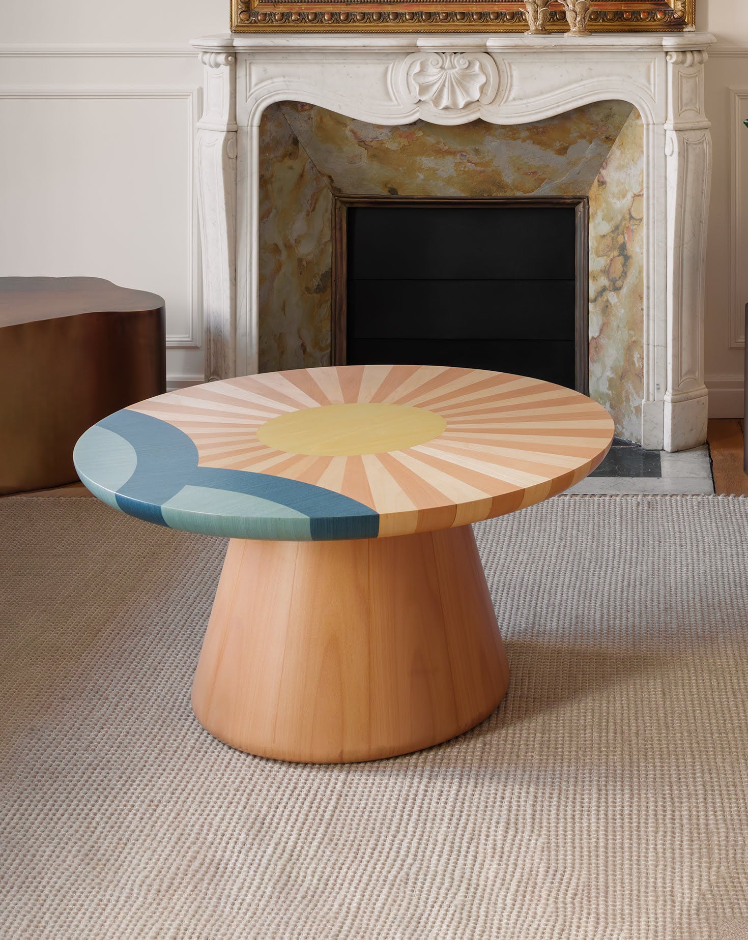 Chams Maple Wood Low Coffee Table