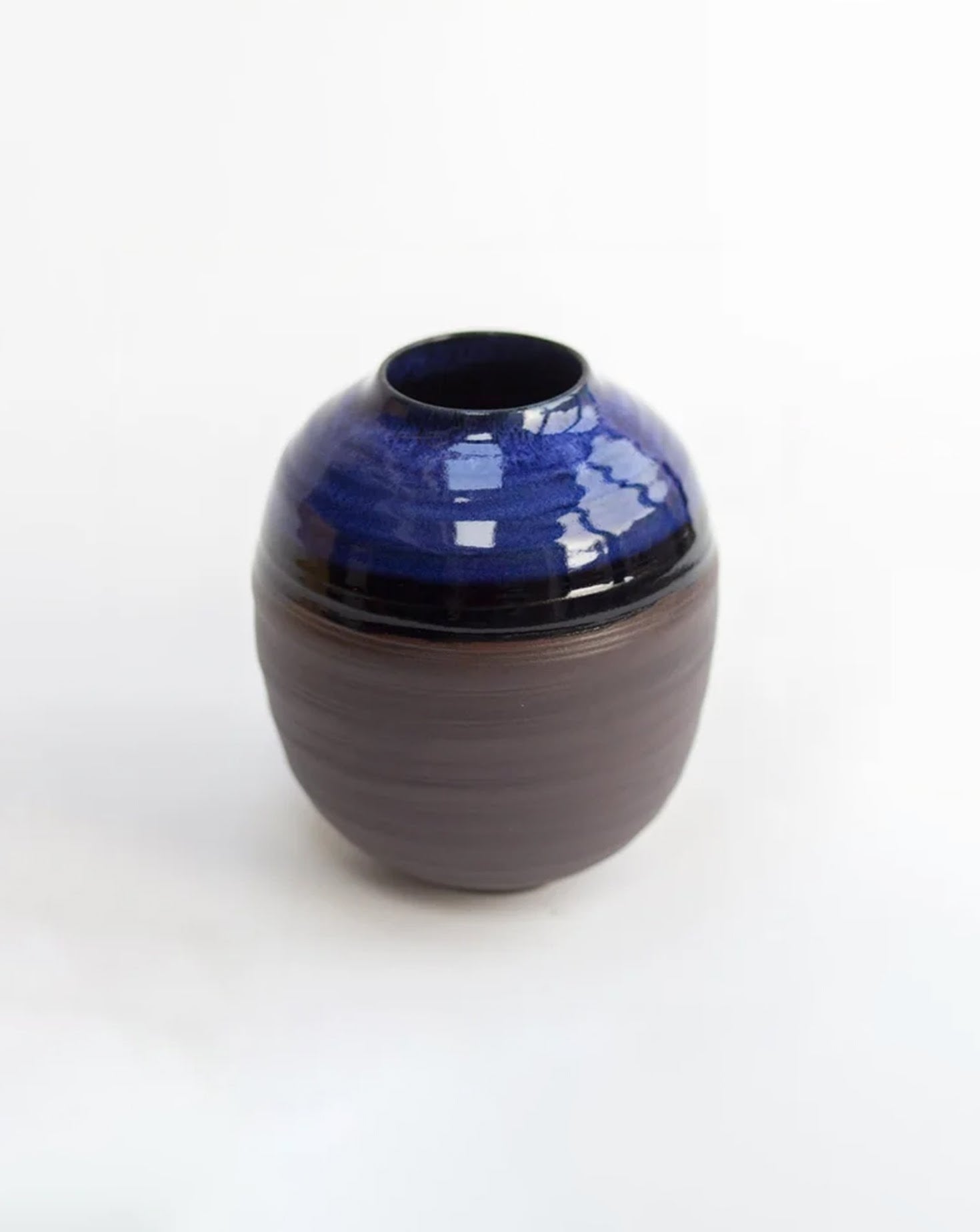Cobal Blue Onyx Porcelain Moon Jar