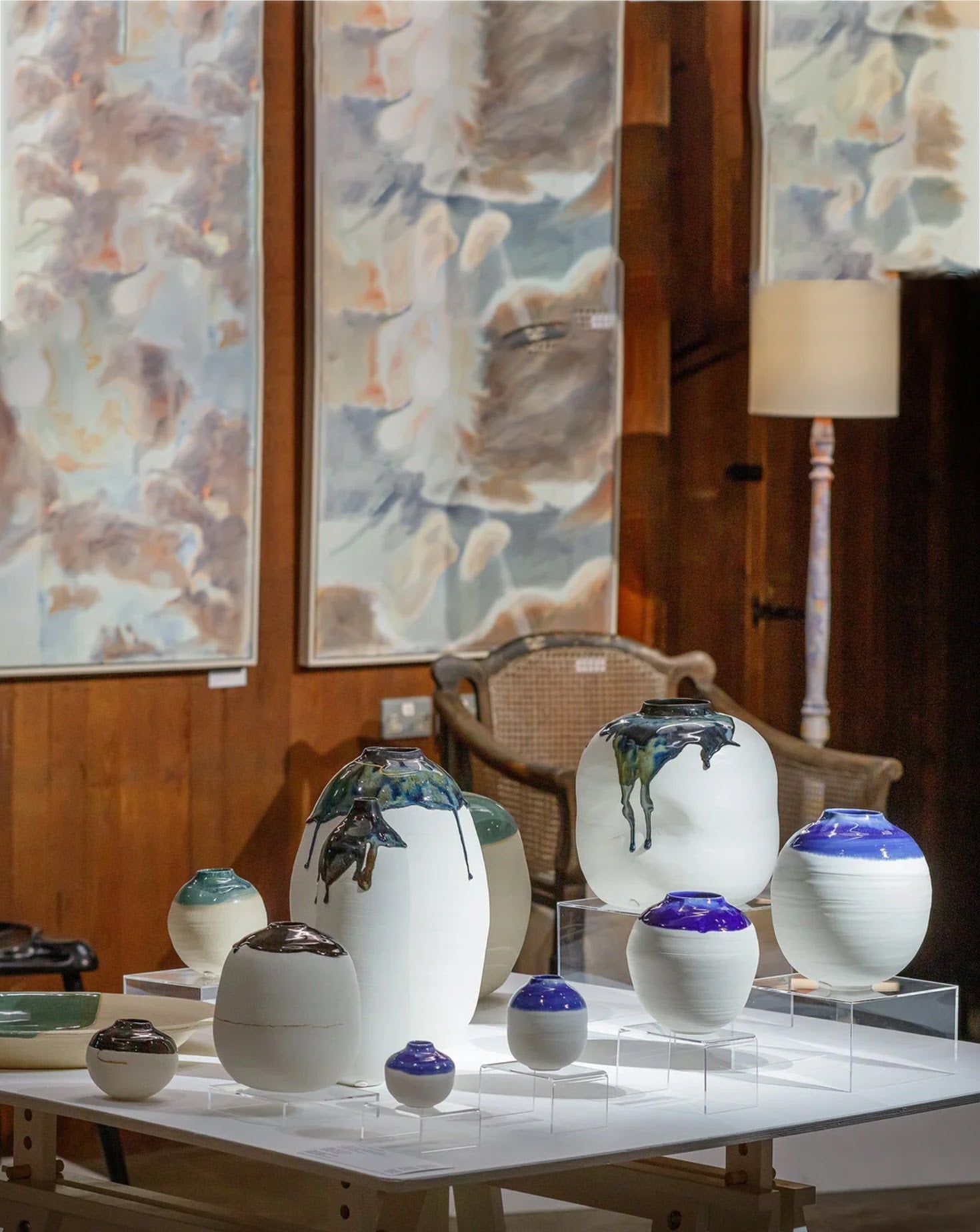 Cobalt Blue Porcelain Moon Jar