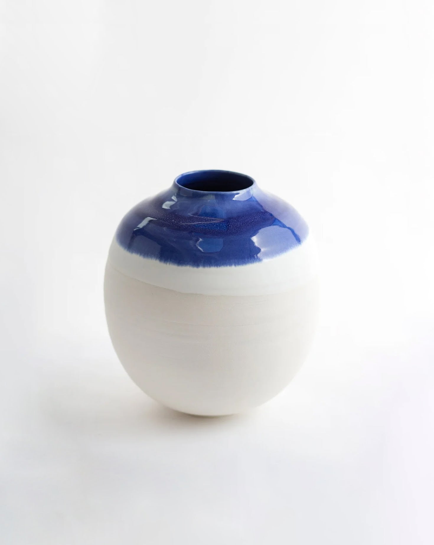 Cobalt Blue Porcelain Moon Jar