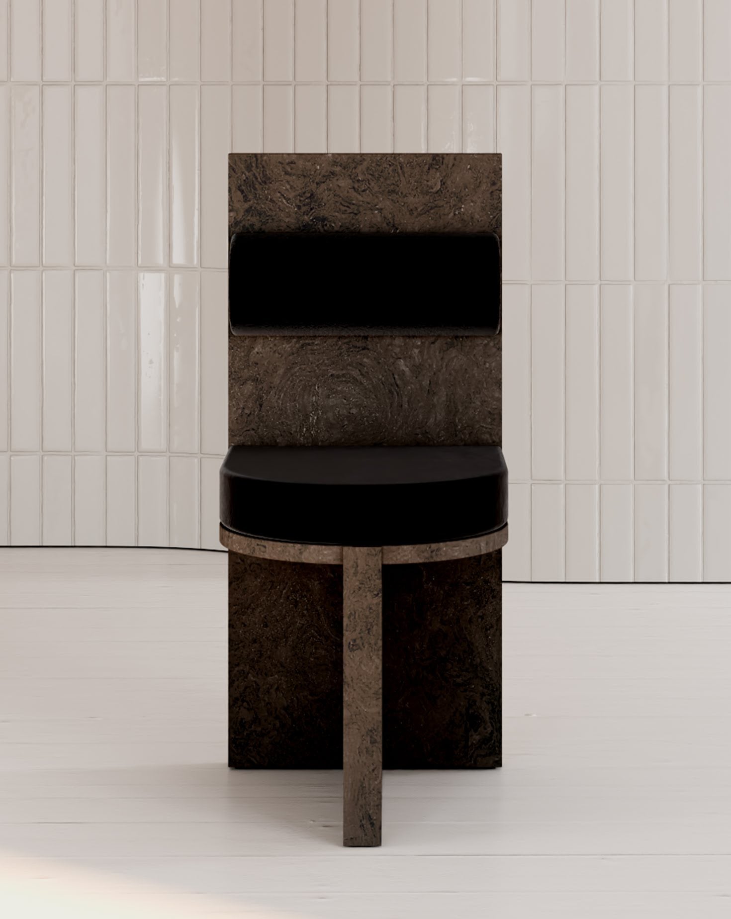 Cork and Velvet Chair