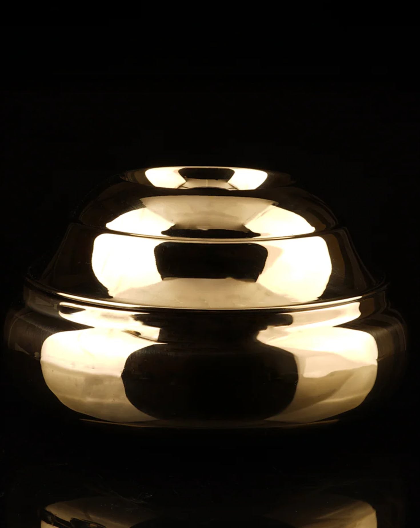 Crescent Brass Bowl Decorative Vessel