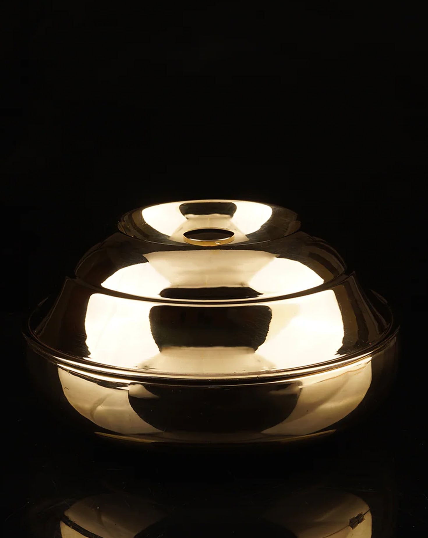 Crescent Brass Bowl Decorative Vessel