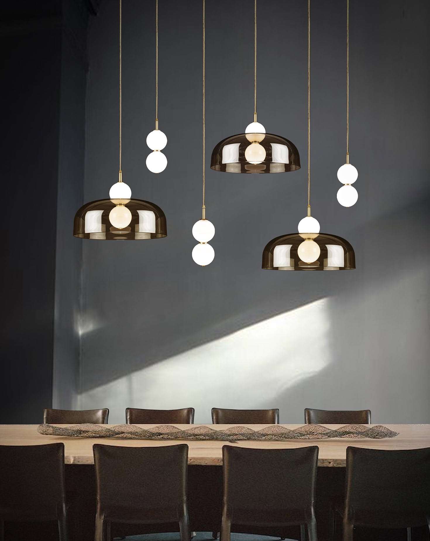 Echo 6 Wide Lamp and Shade Cluster Pendant