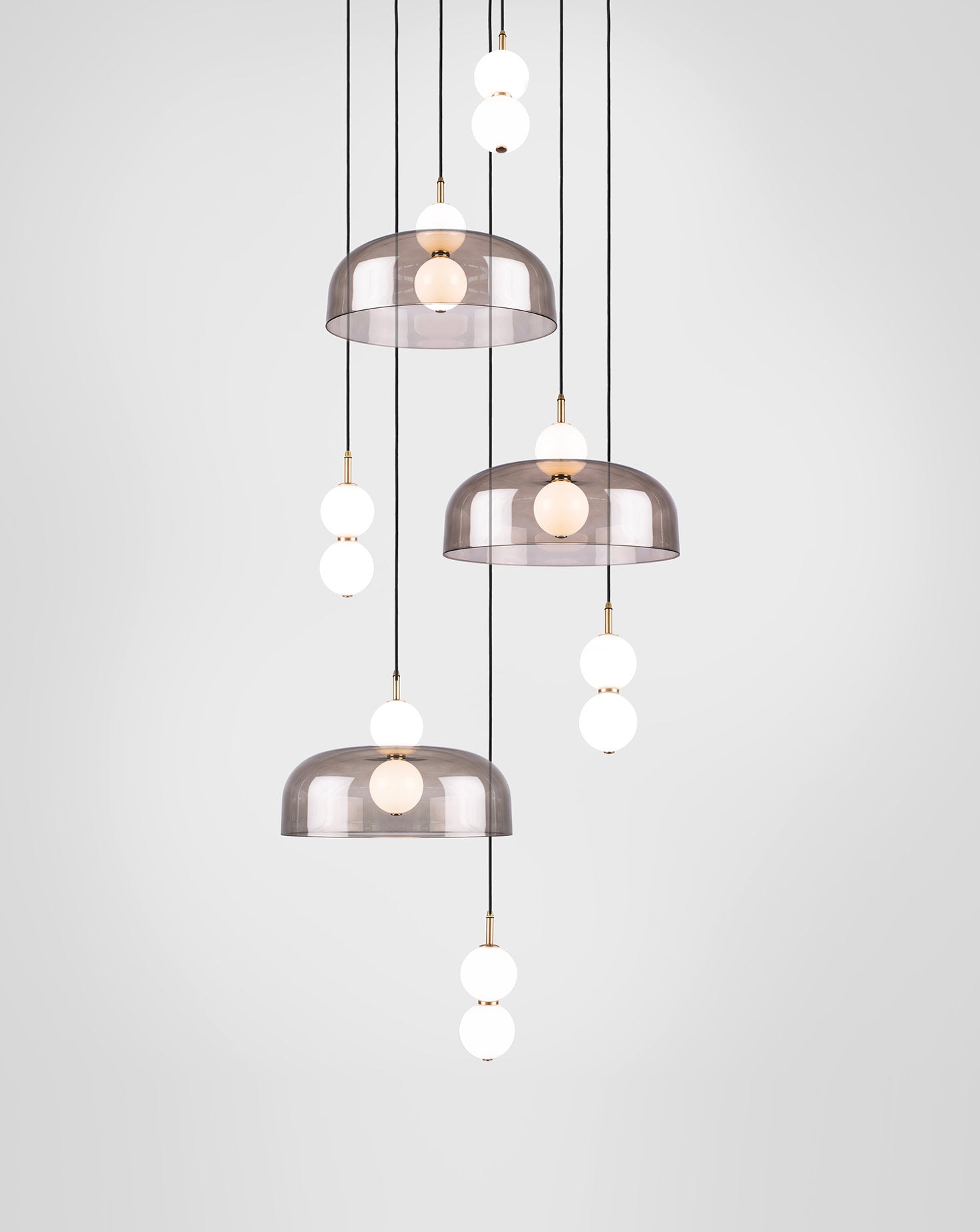 Echo Lamp and Shade Cluster Pendant