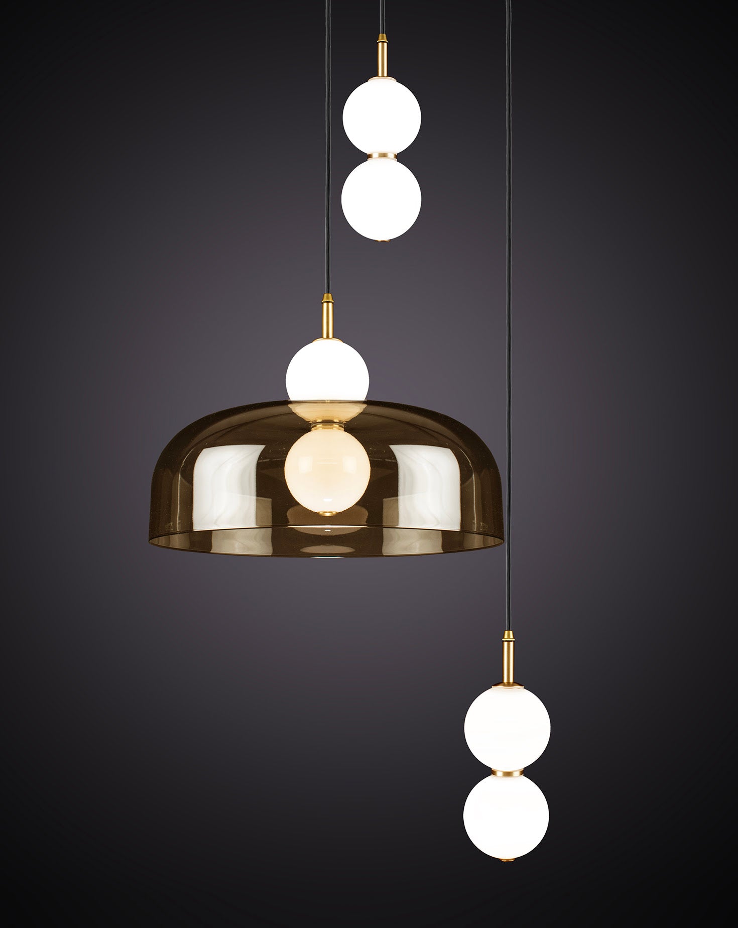 Echo Lamp and Shade Cluster Pendant