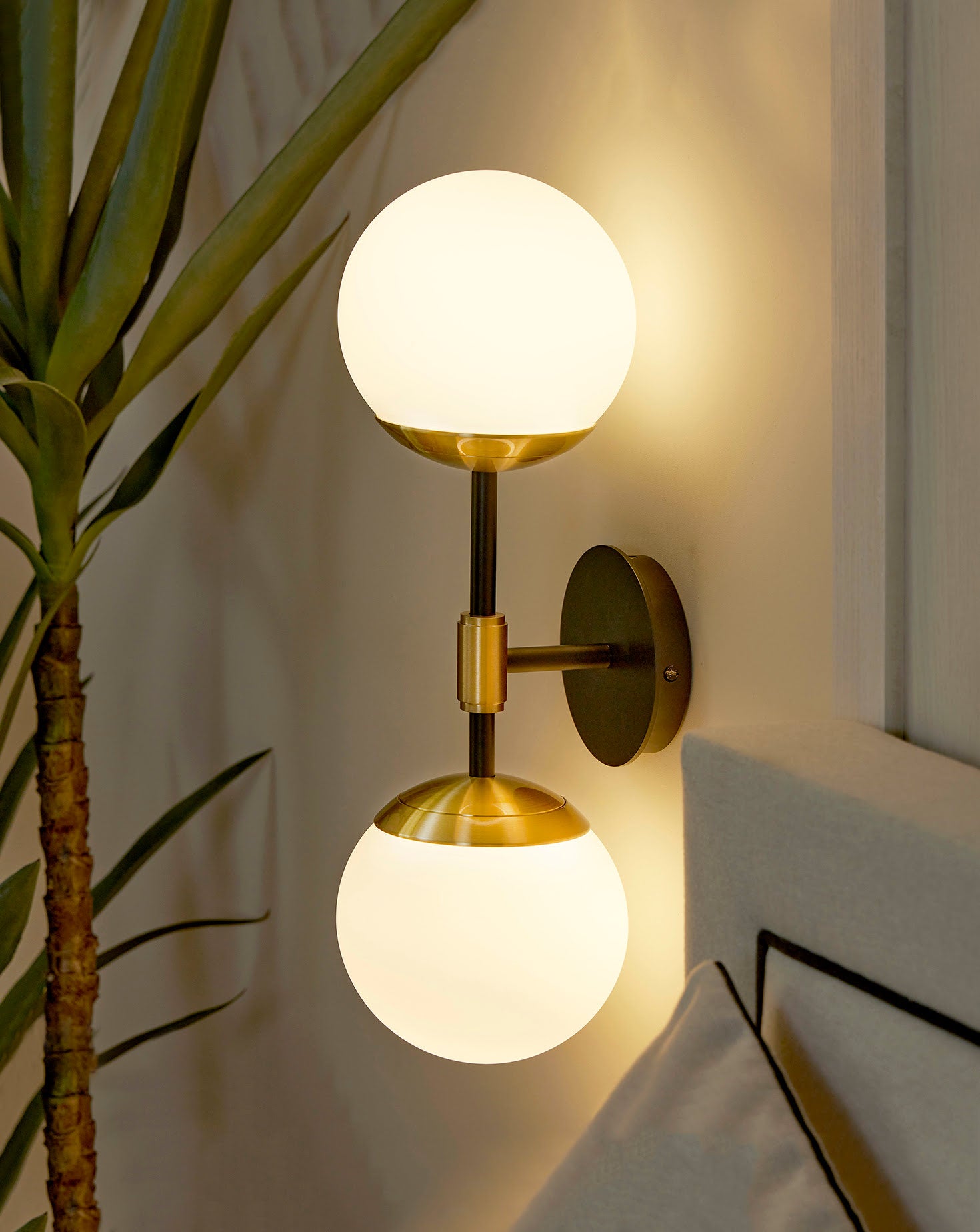 IO Twin Dual-Globed Wall Light
