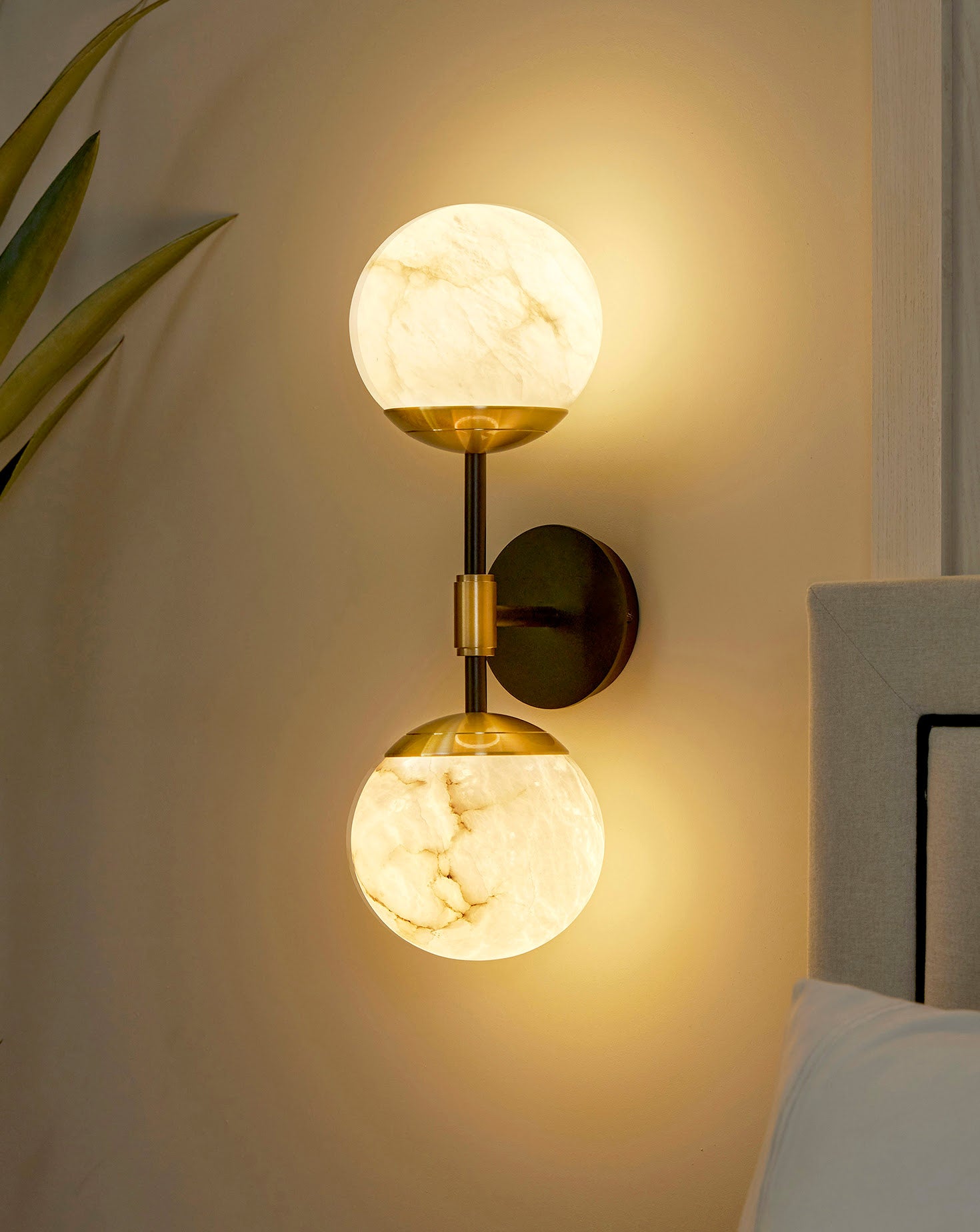 IO Twin Dual-Globed Wall Light