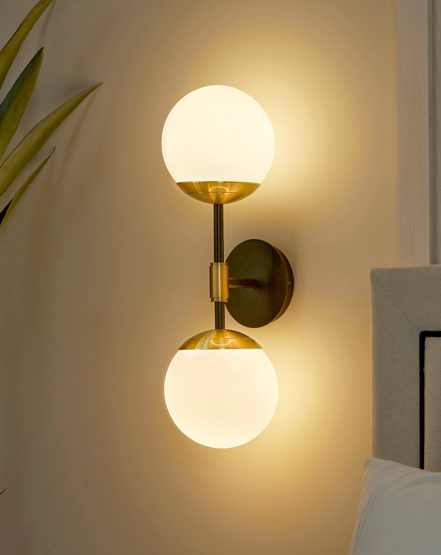 IO Twin Dual-Globed Wall Light