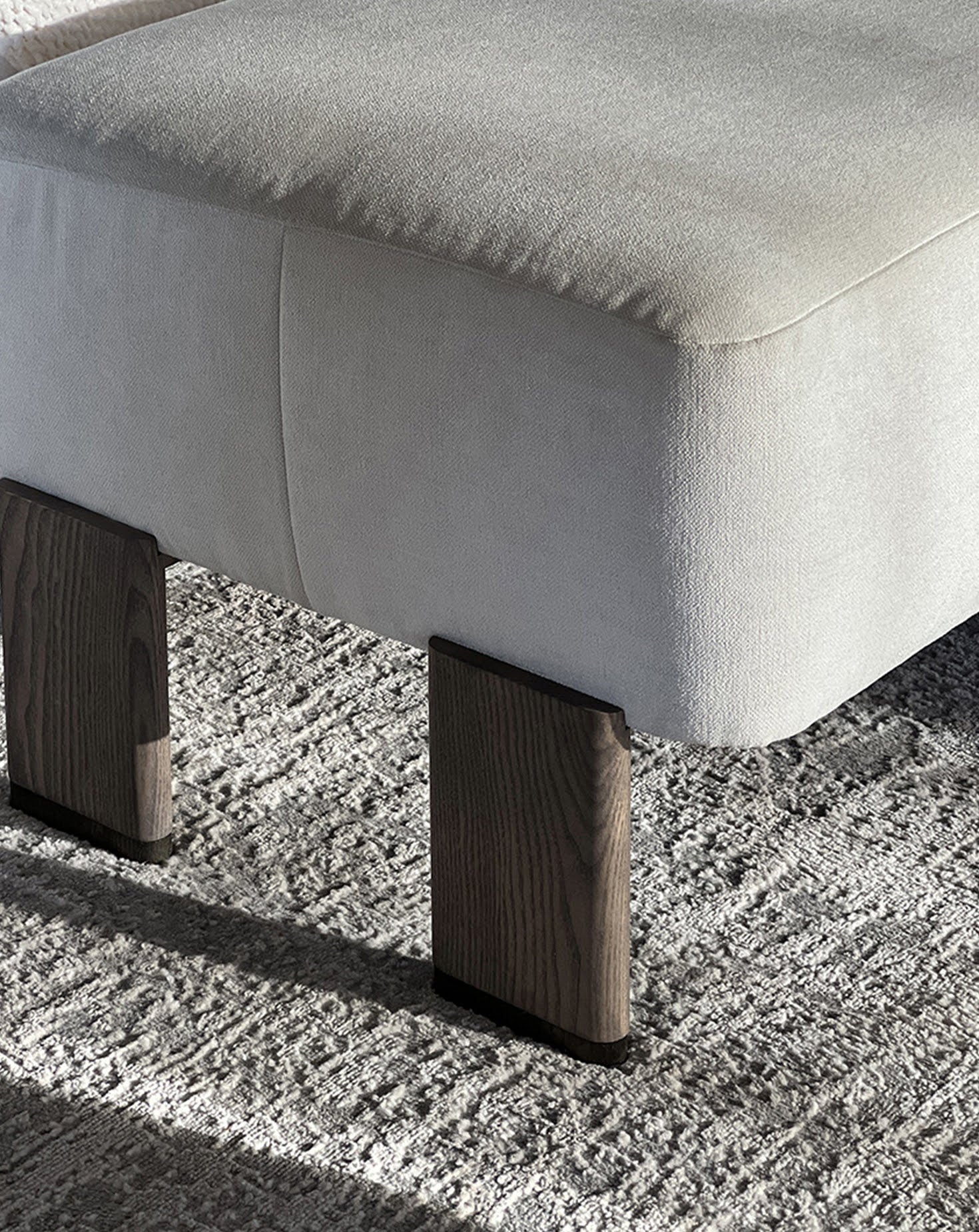 Jude Ashwood Grey Pouff