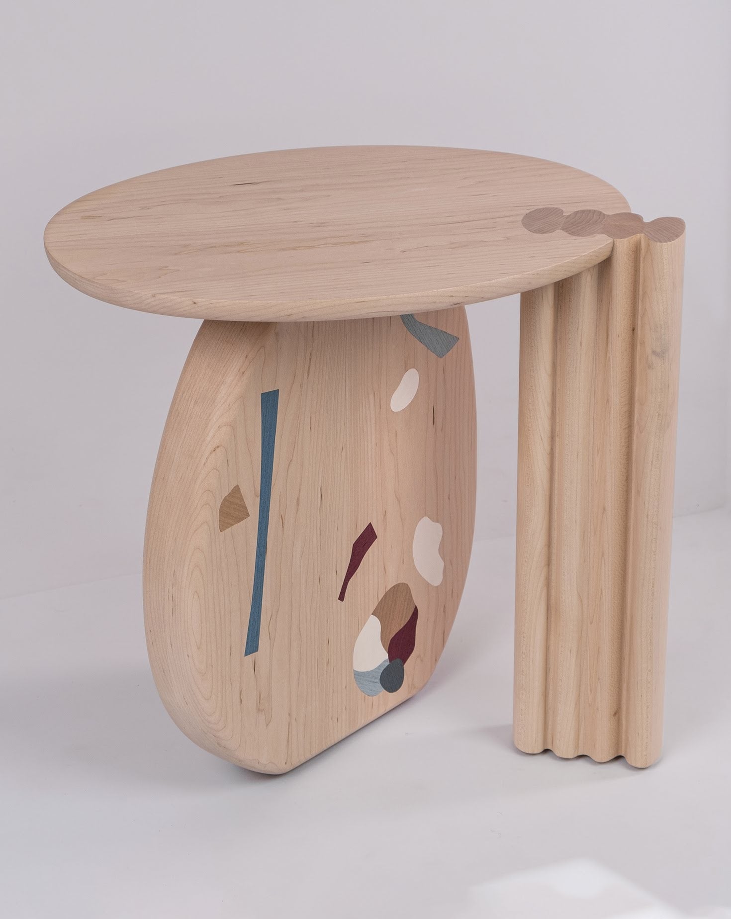 Kaan Maple Wood Side Table