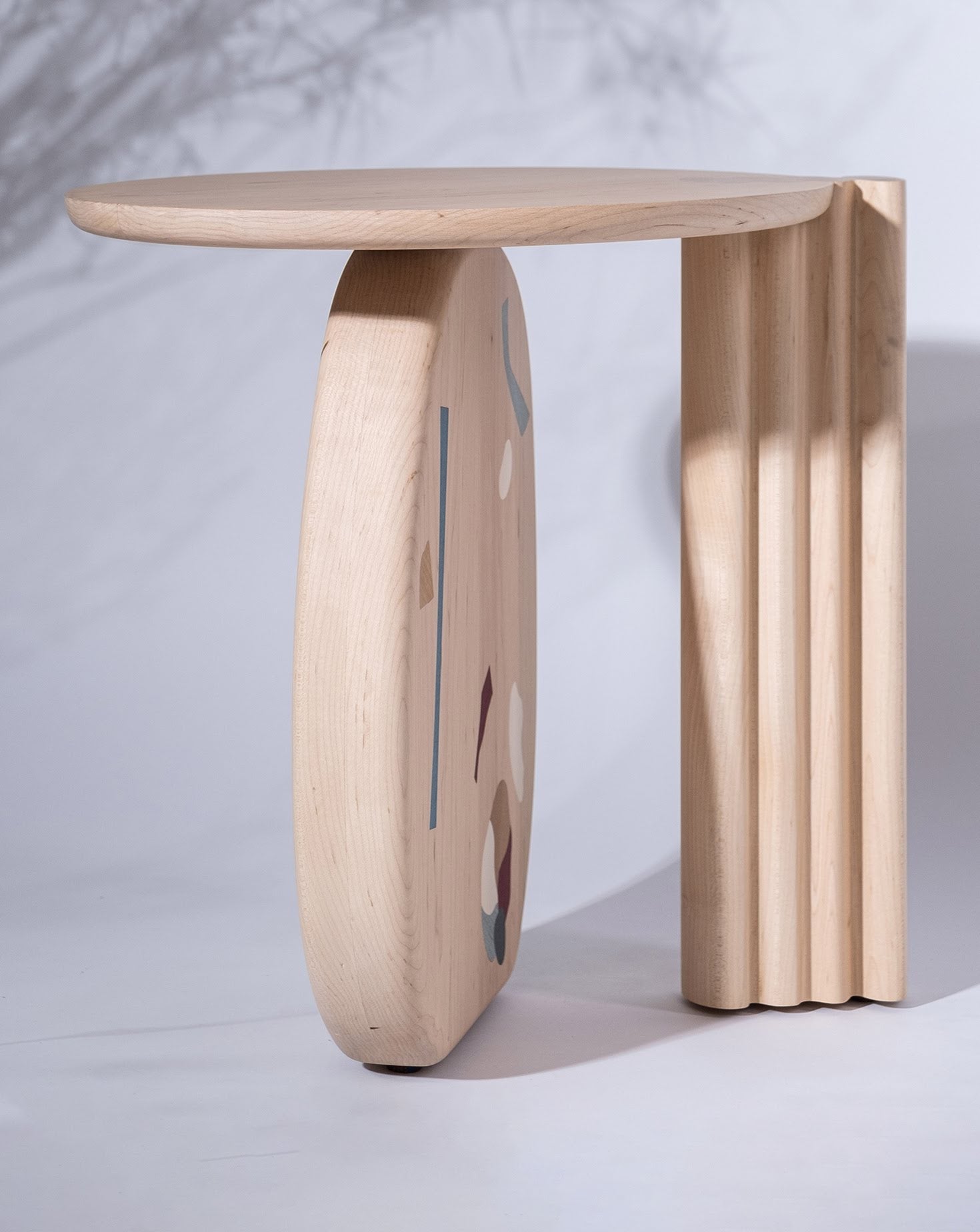 Kaan Maple Wood Side Table
