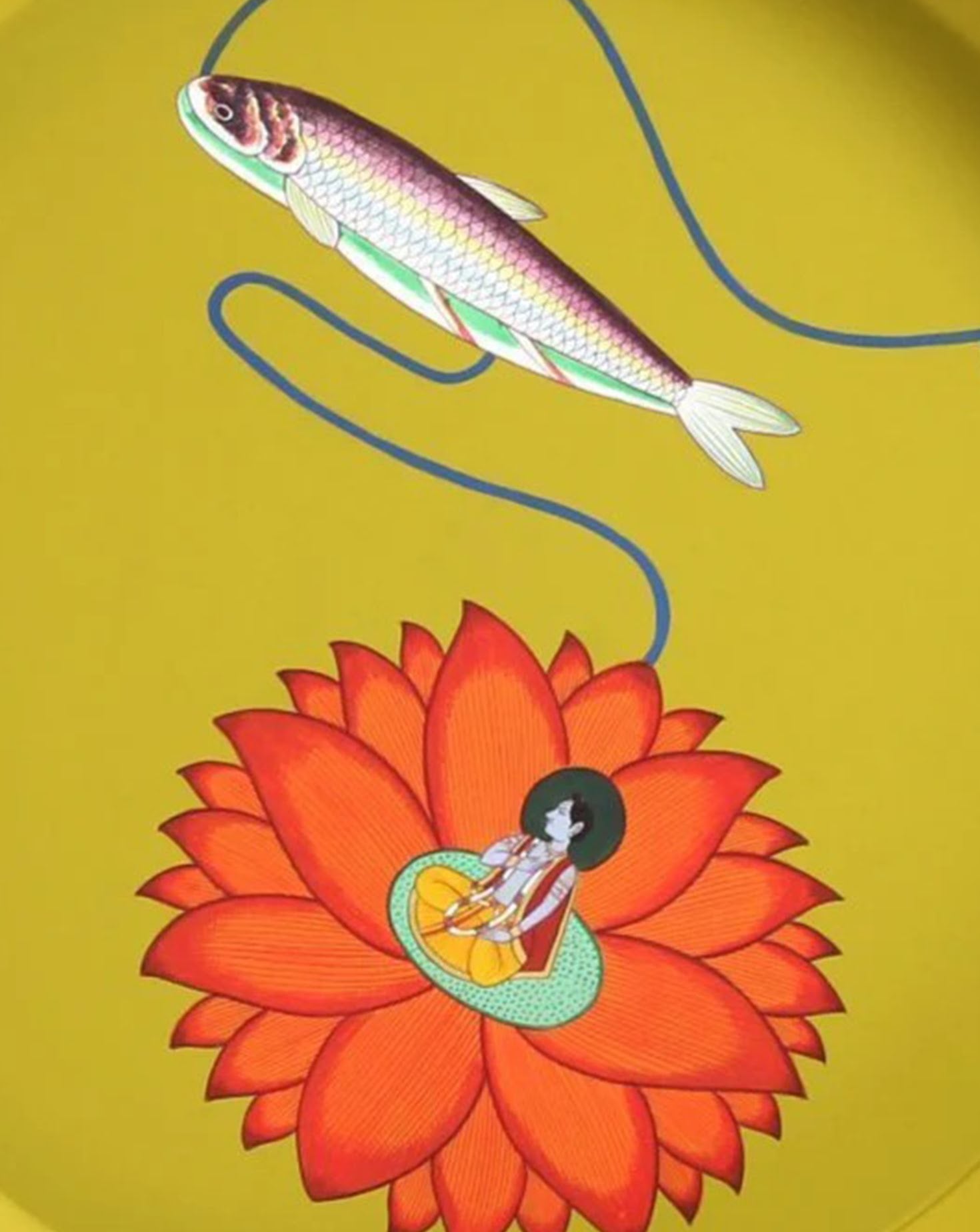 Kalam - The Fish, The Scholar and The Lotus Side Table