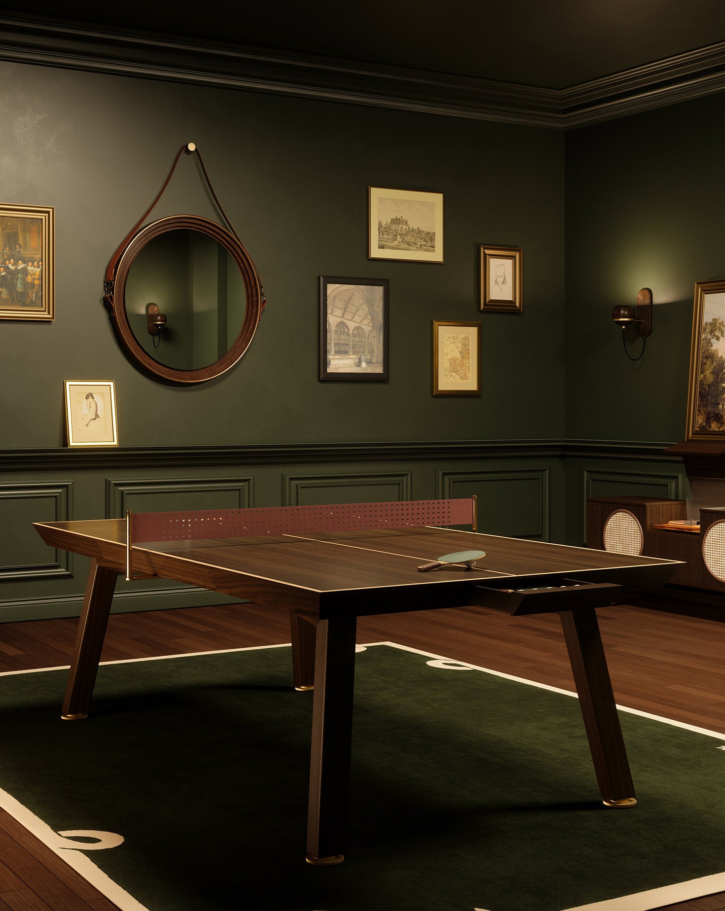 Keppel Ping Pong Walnut Table