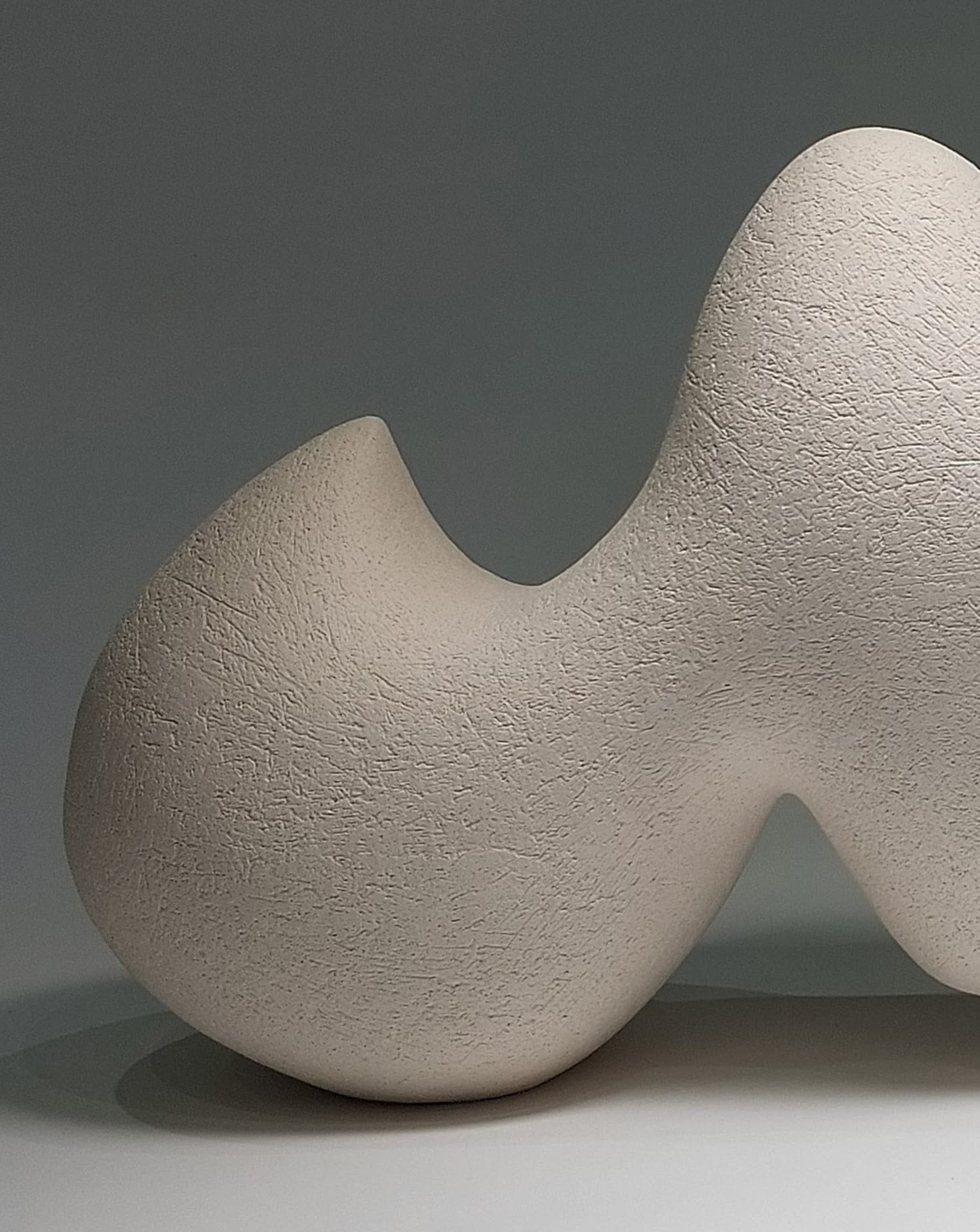 Pulse No 2 White Ceramic Sculpture
