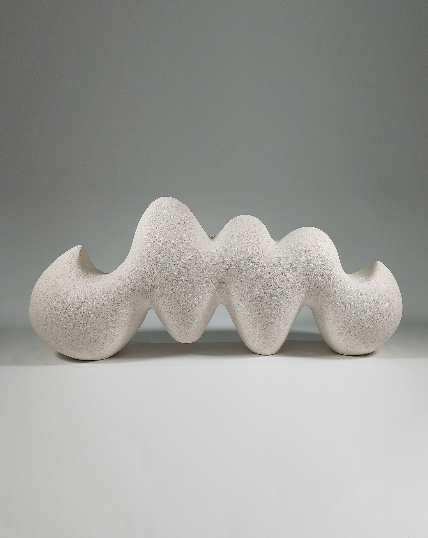 Pulse No 2 White Ceramic Sculpture