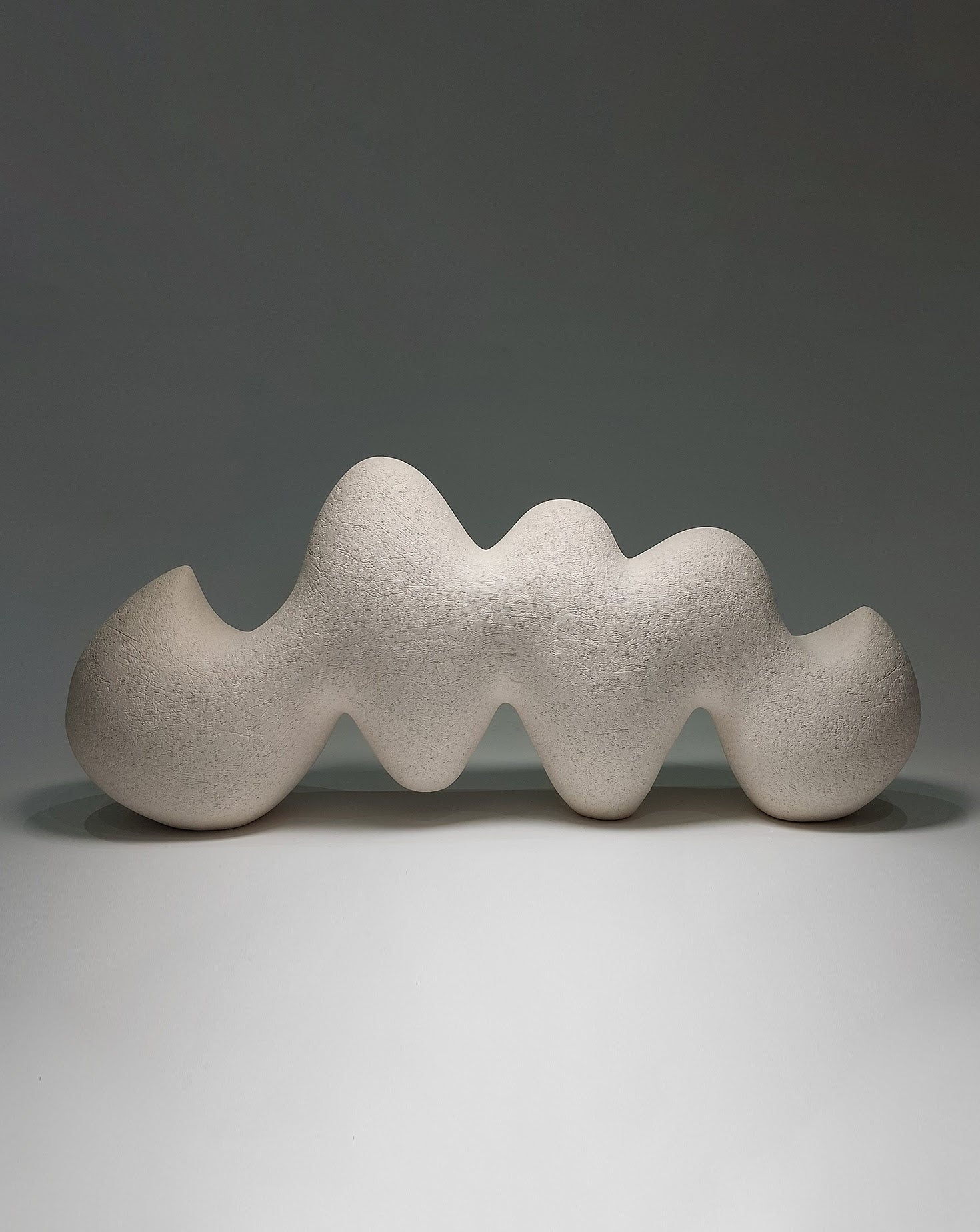 Pulse No 2 White Ceramic Sculpture